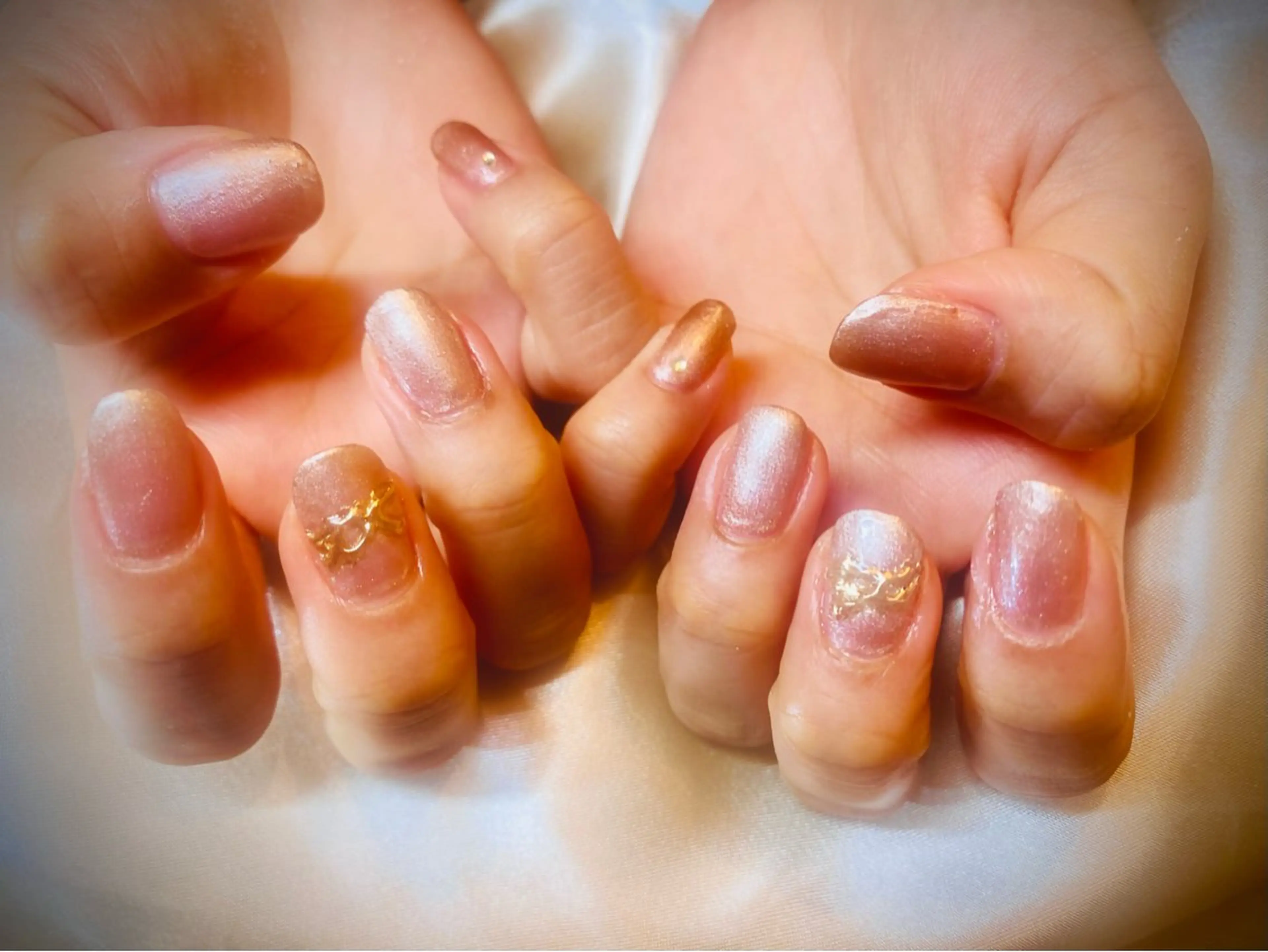 ネイル ブラウン ハンドネイル Rafinesse Miwaのネイルデザイン