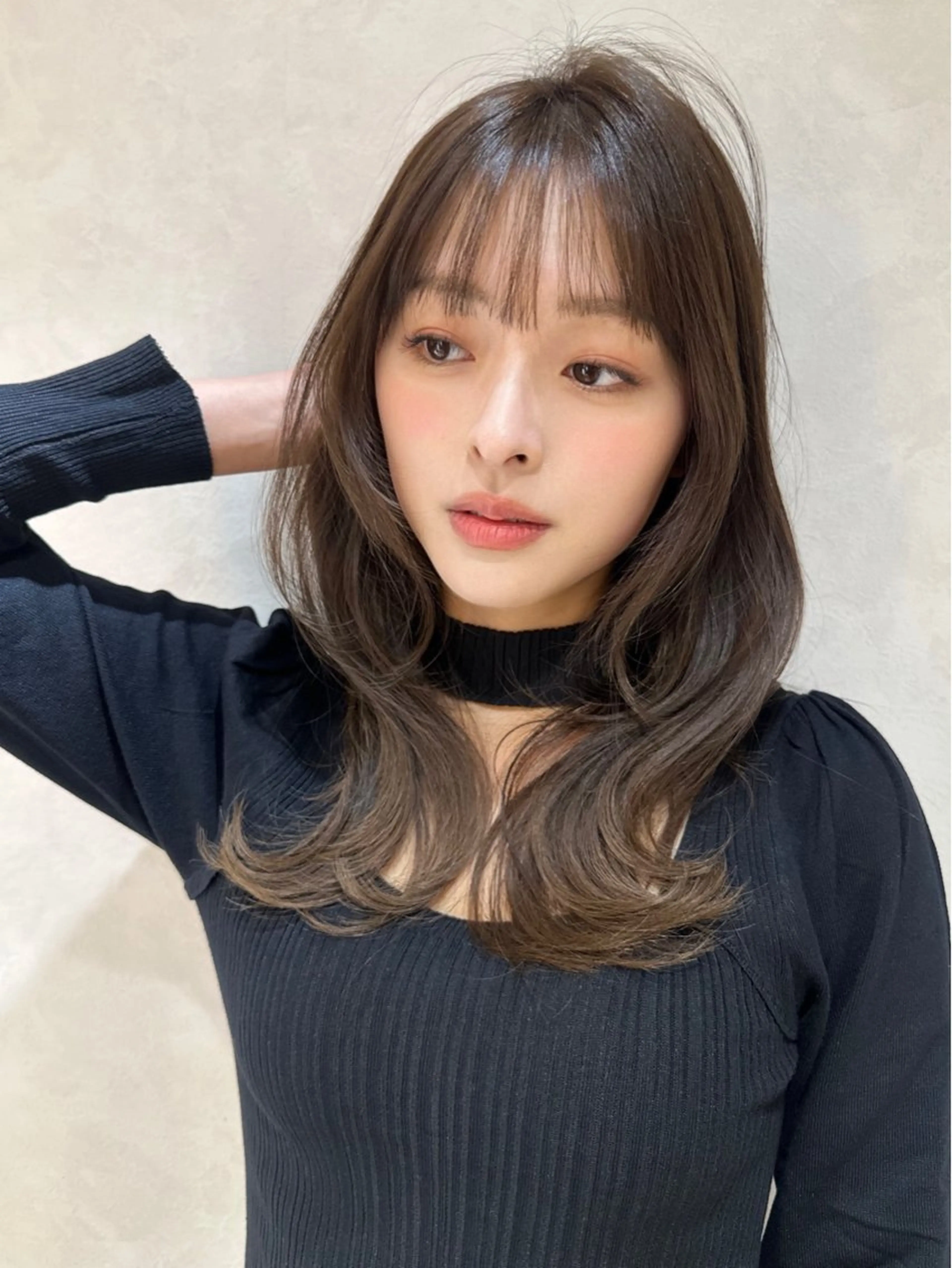 セミロング 顔まわりレイヤー 顔周りカット 韓国風ヘア レイヤーカット 小顔カット カット ヘアカラー トリートメント ヘアセット 銀座副店長/レイヤー /髪質改善/田島のヘアスタイル