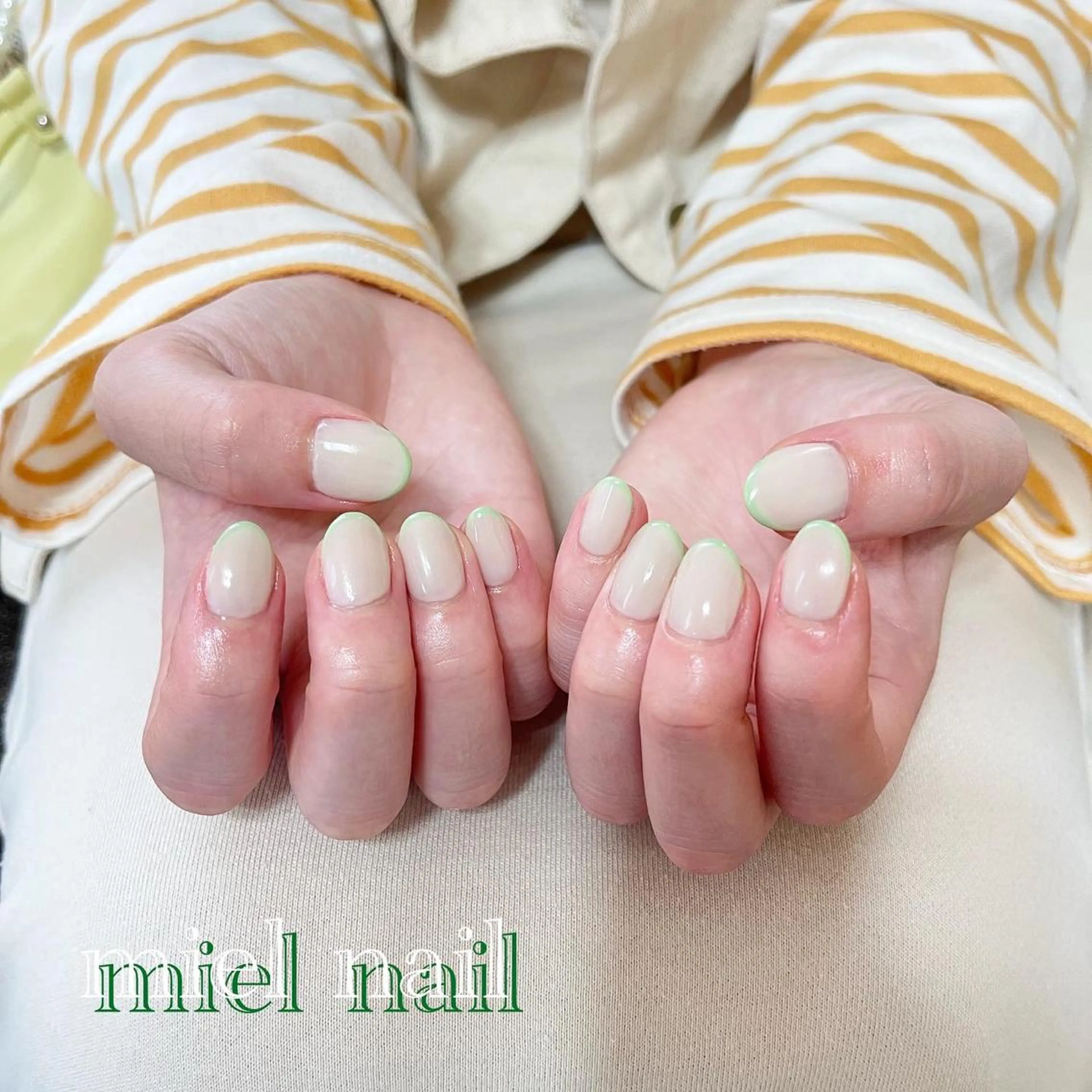 ネイル フレンチネイル ハンドネイル miel nailのネイルデザイン
