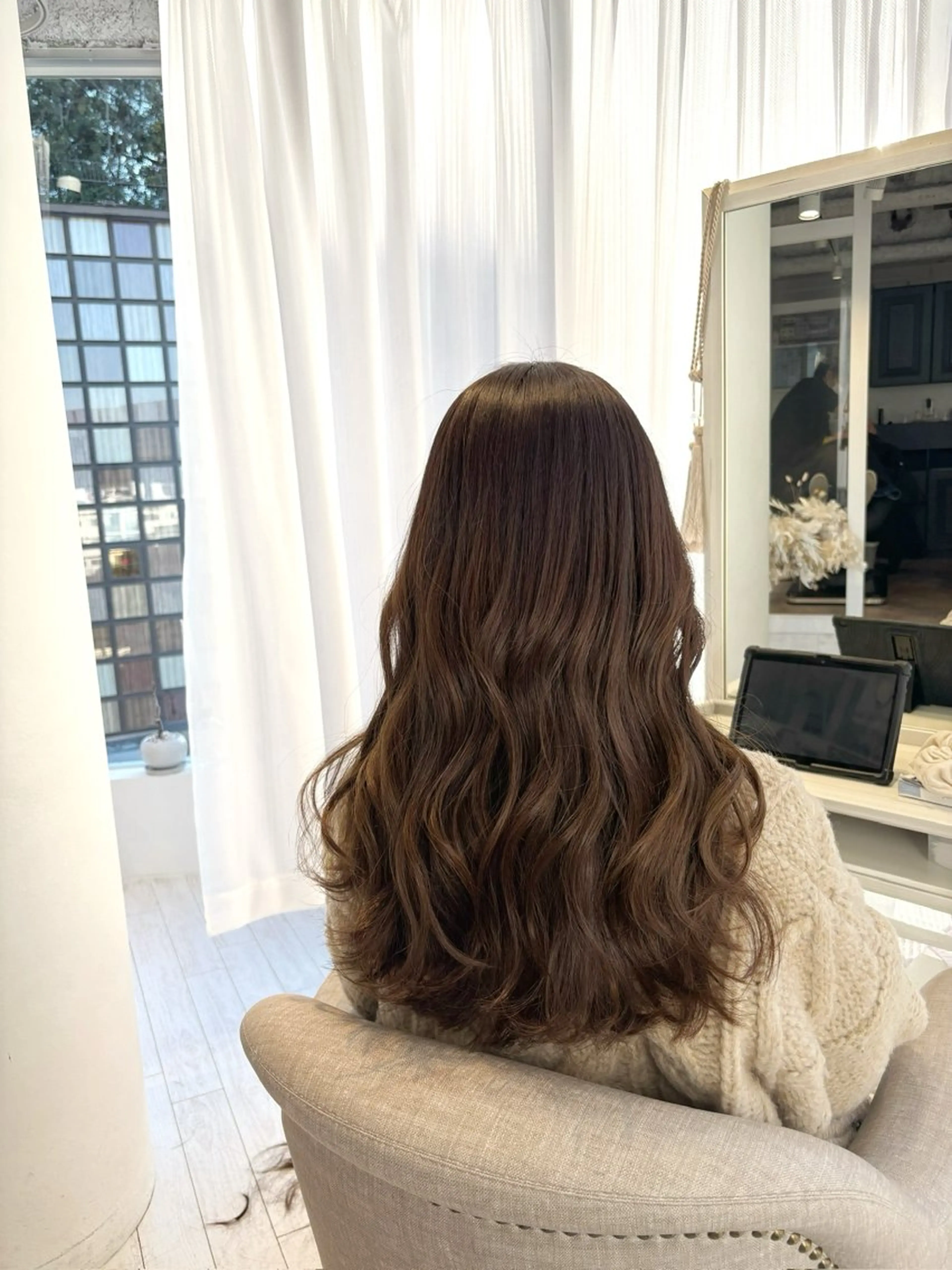 ミディアム カット ヘアカラー ボブ/レイヤー/ 茉莉花のヘアスタイル