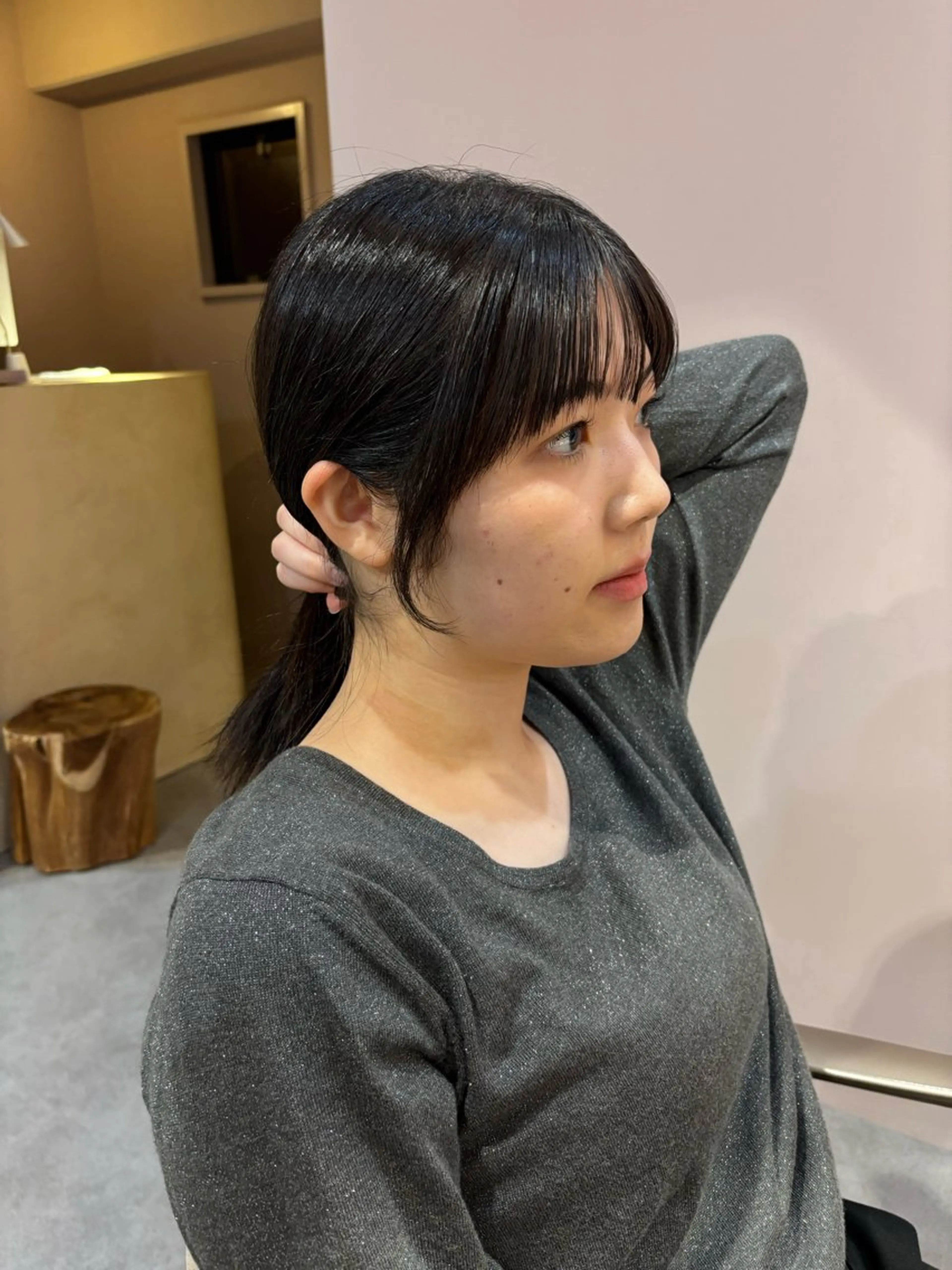 ミディアム 顔周りカット 野口 咲愛のヘアスタイル