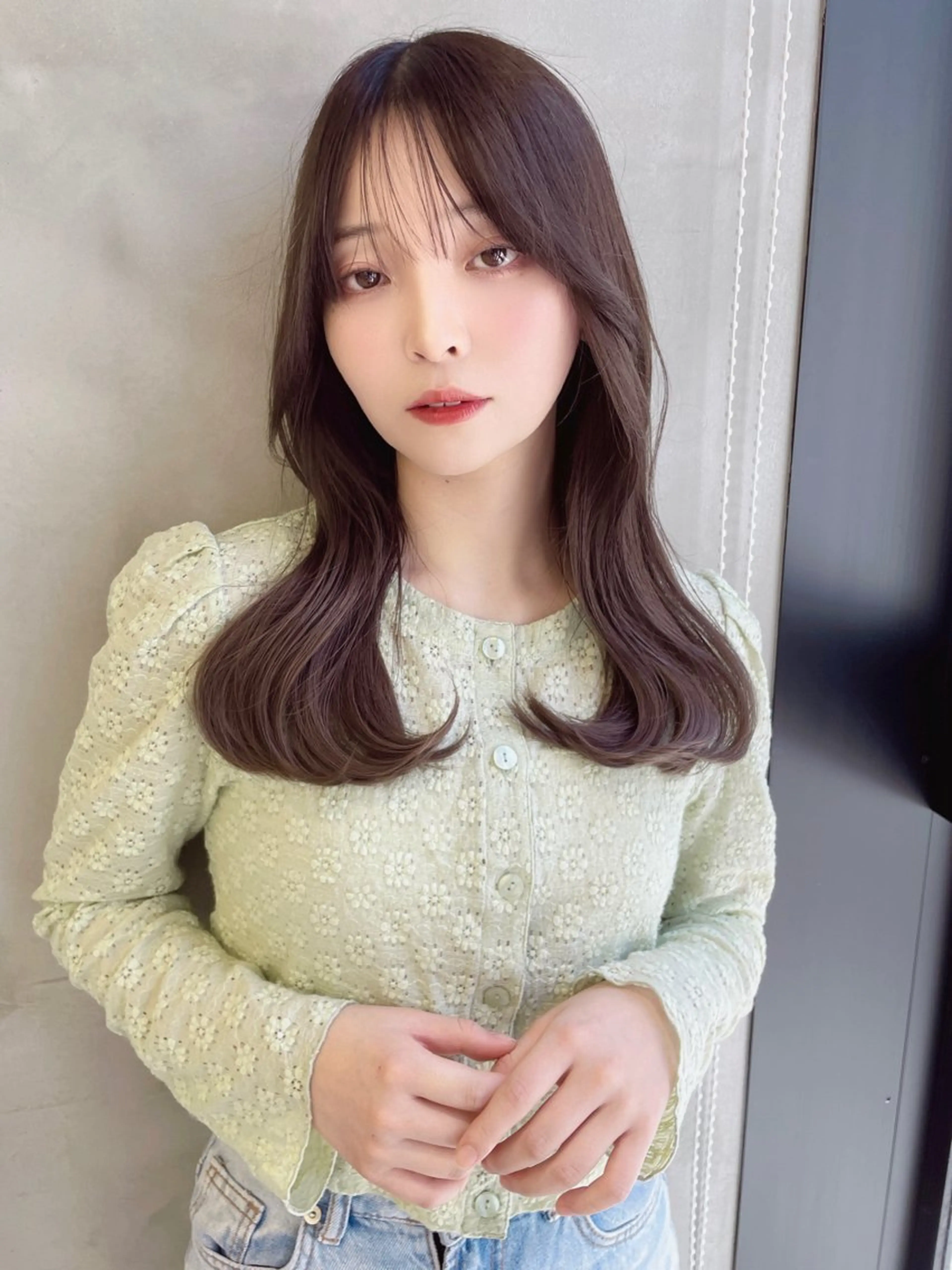 セミロング カラー カット ヘアカラー トリートメント 白髪ぼかし特化/ 髪質改善/ハクのヘアスタイル