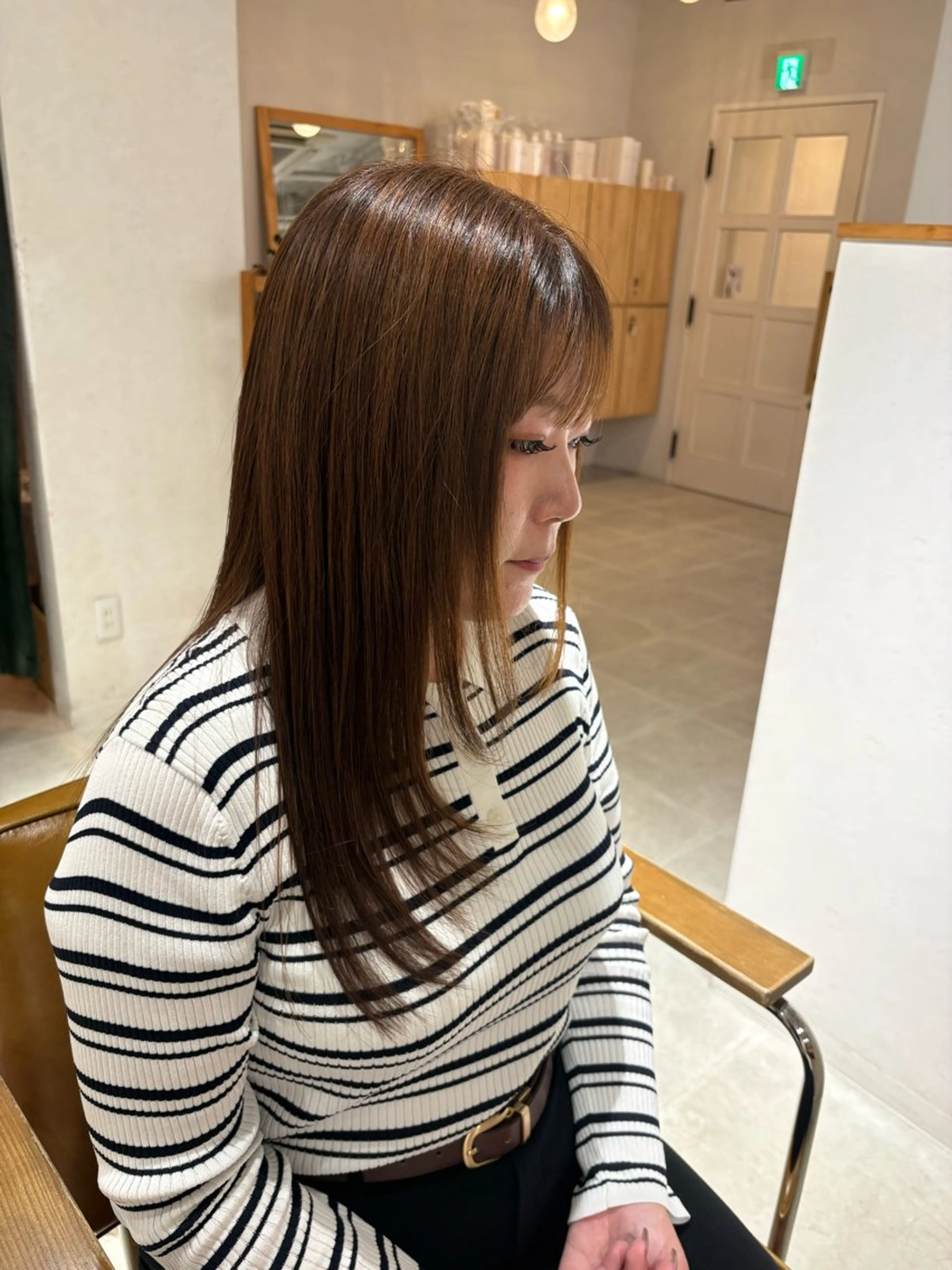 ロング レイヤーカット 大西 杏依のヘアスタイル