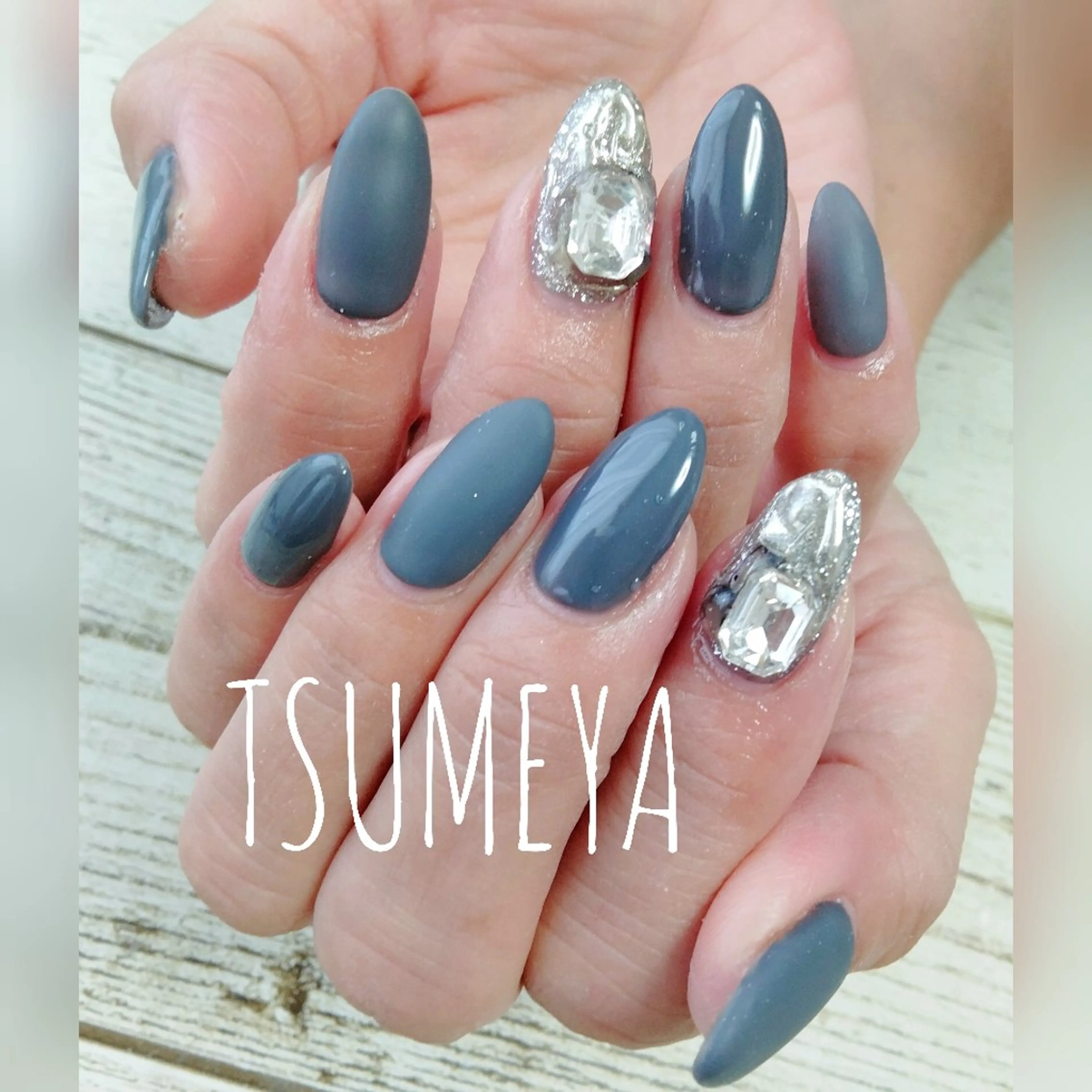 ネイル キラキラネイル マットネイル ハンドネイル _TSUMEYA _のネイルデザイン