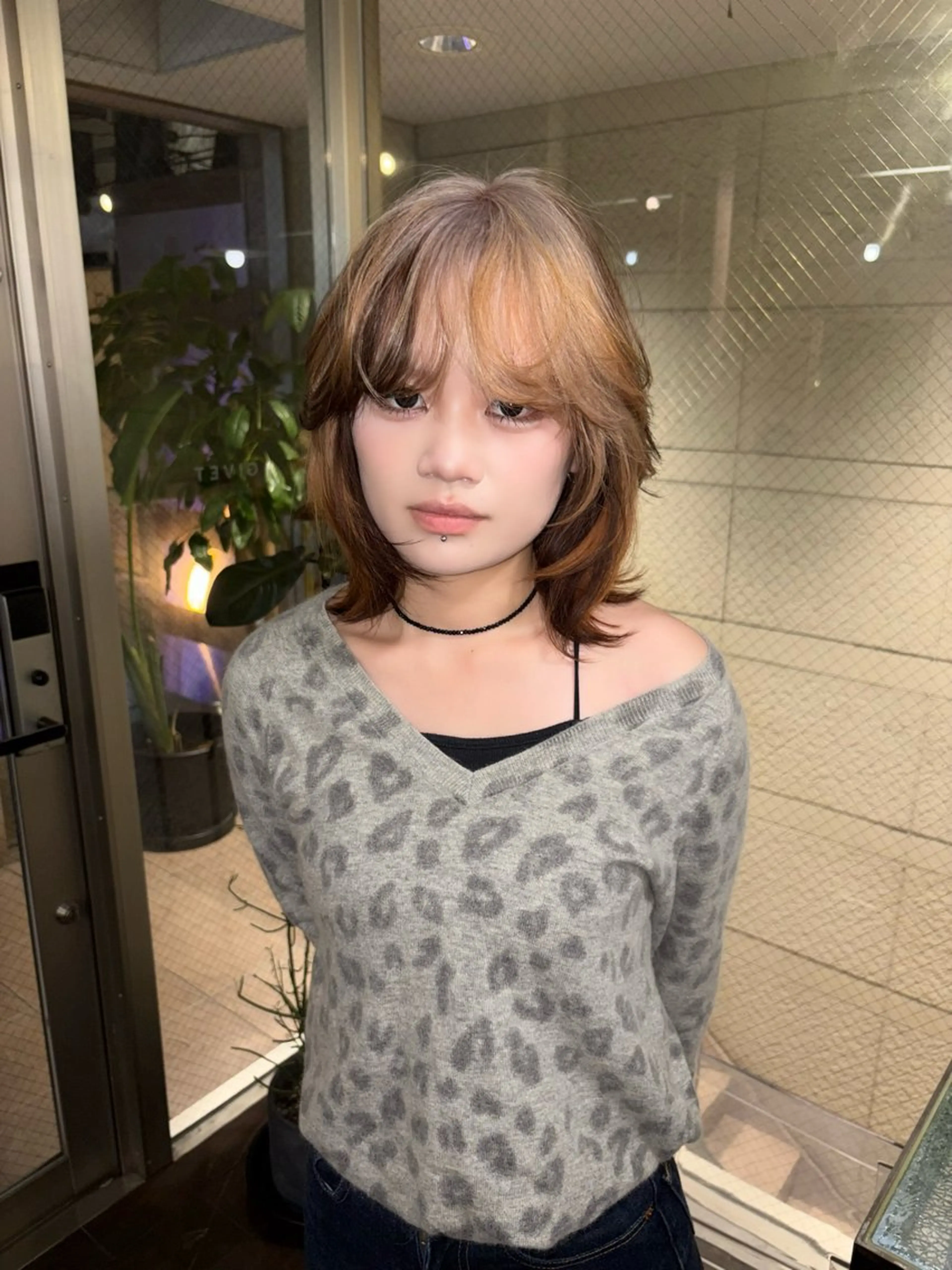 ミディアム カット ヘアカラー givet所属・心斎橋/デザインカラ ー/海外風/ナツミのヘアスタイル