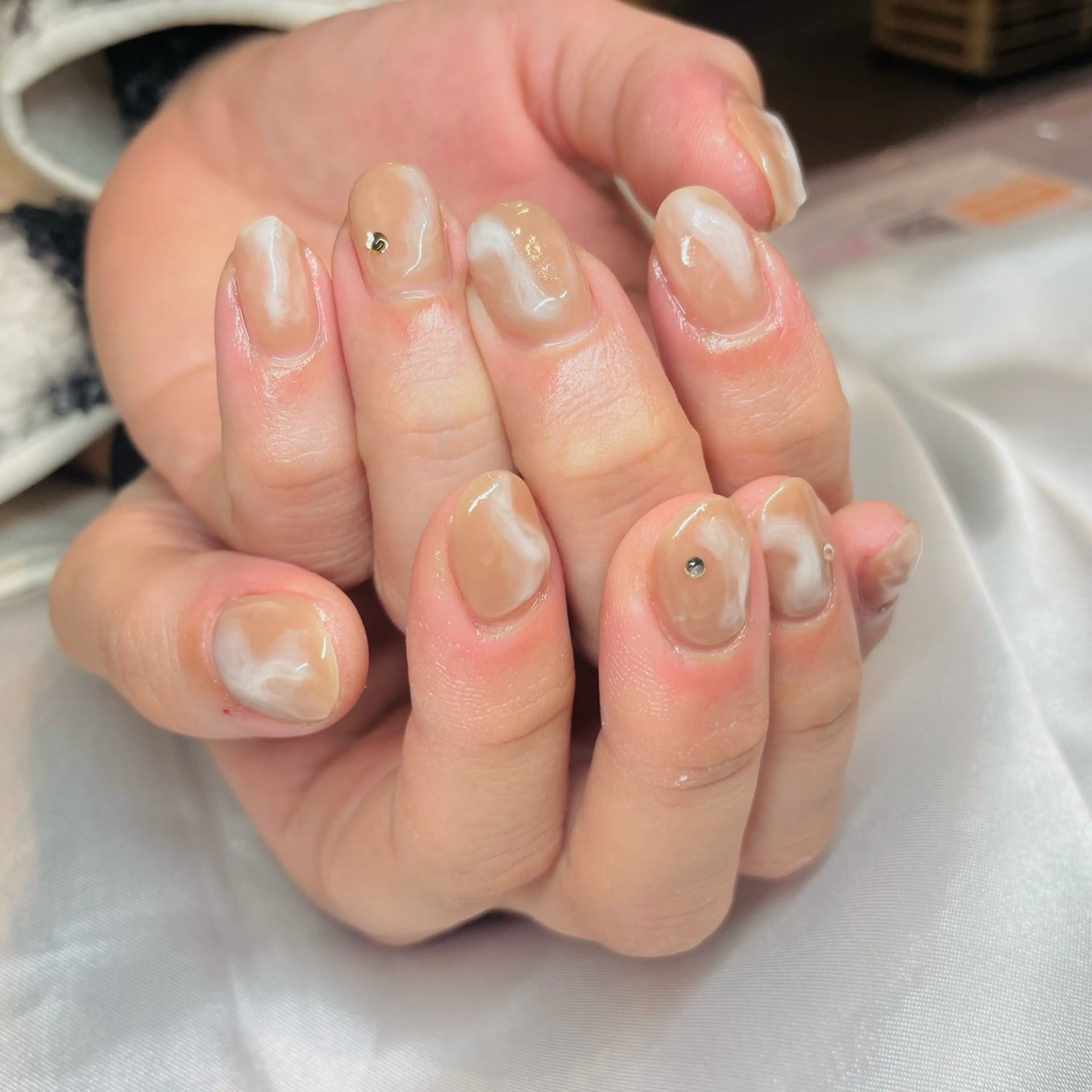 ネイル 大理石ネイル(マーブル) ニュアンスネイル k+1 nail salonのネイルデザイン