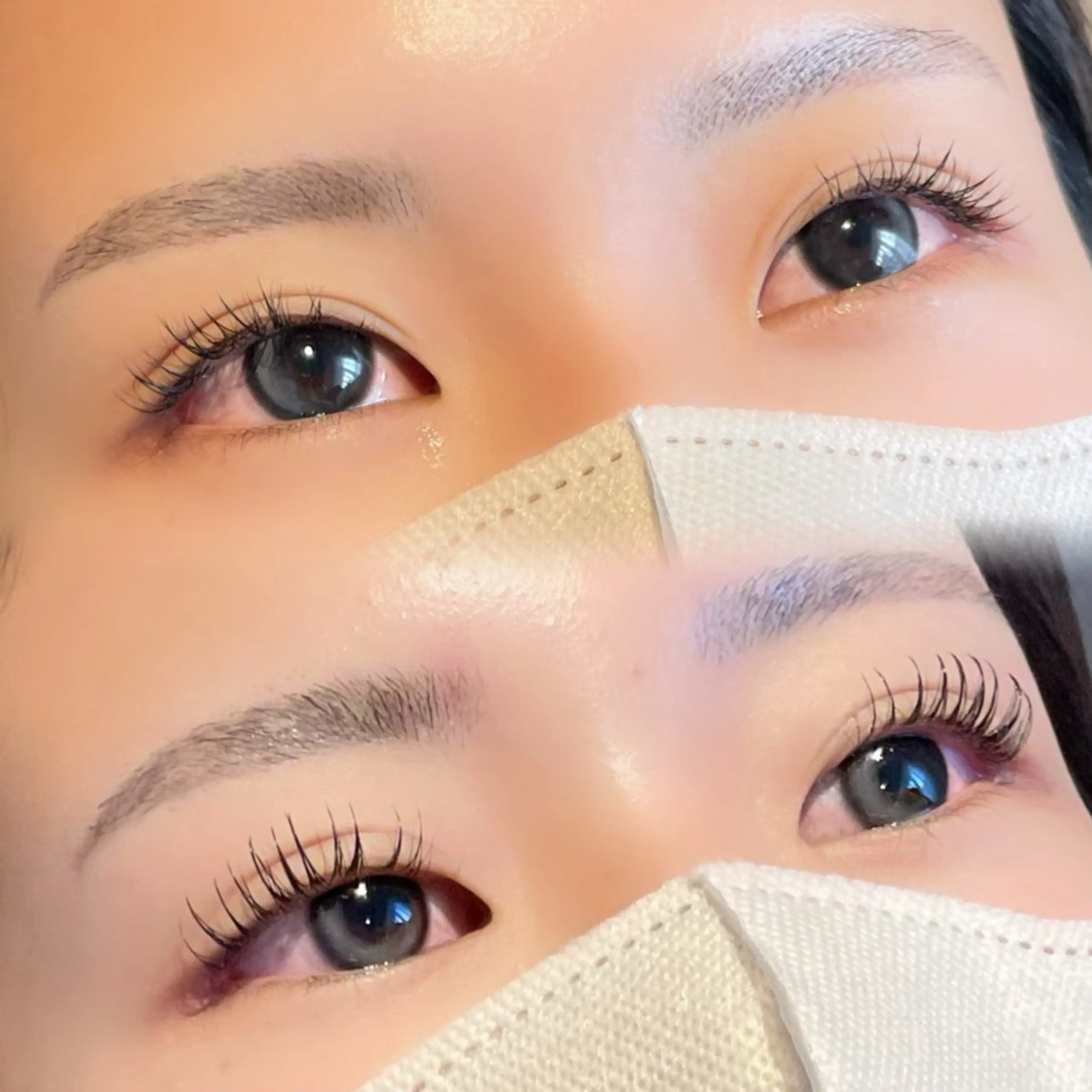 マツエク・マツパ 束感まつ毛 パリジェンヌラッシュリフト 一重×まつ毛パーマ 🩷 Tiara🩷のマツエク・マツパデザイン
