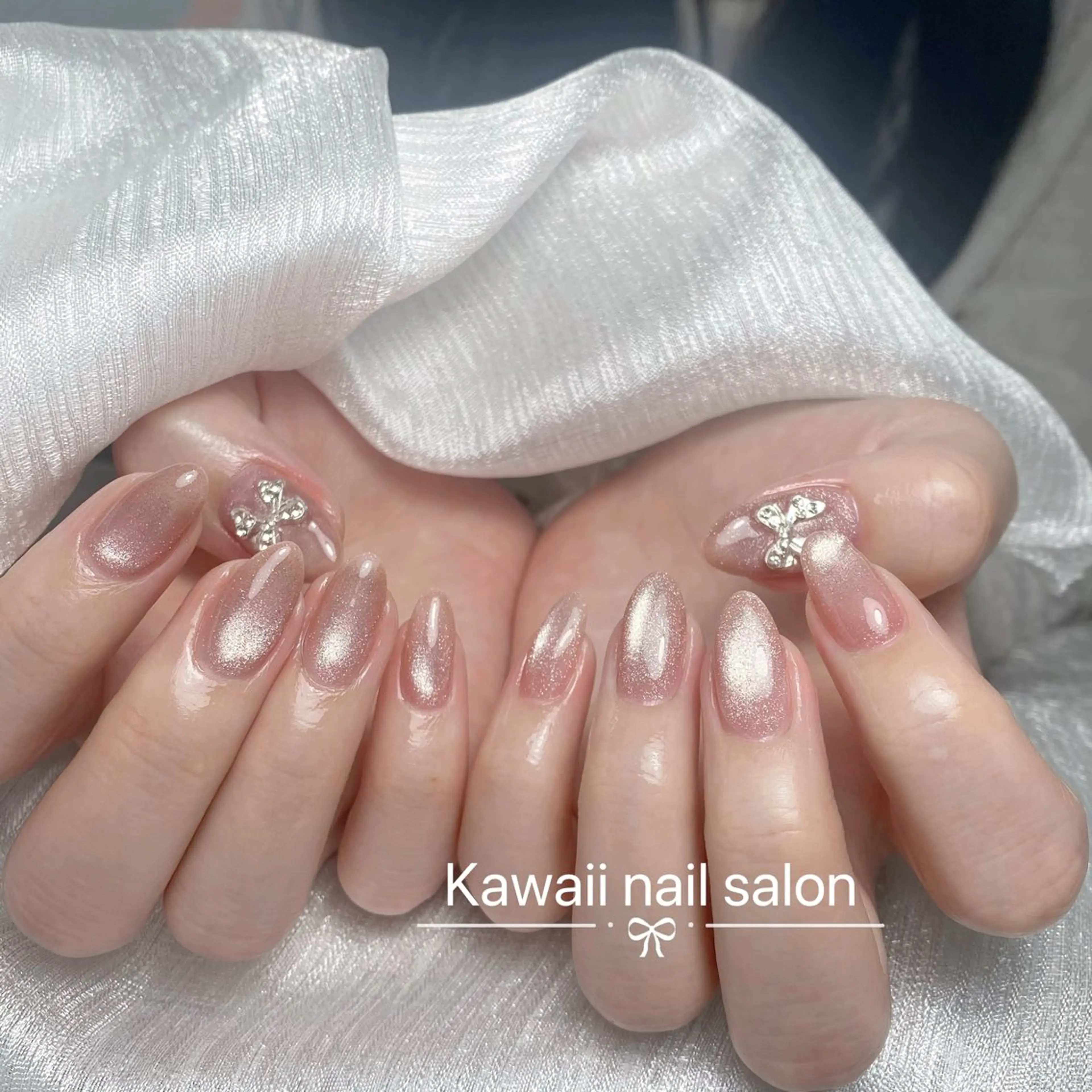 ネイル アートネイル 韓国ネイル マグネットネイル ワンホンネイル ハンドネイル ハンドケア Hina KawaiiNailのネイルデザイン