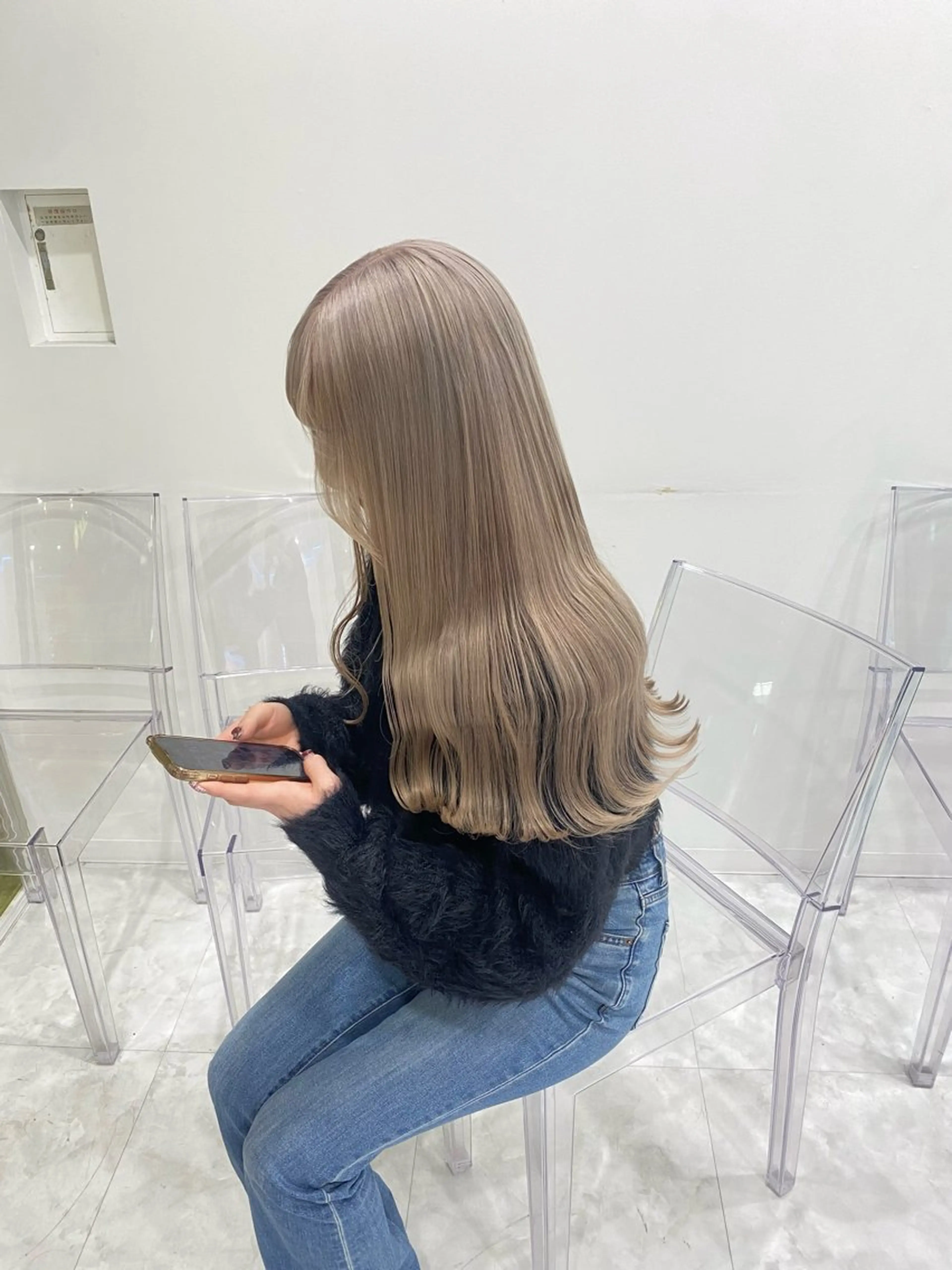 ロング カラー ヘアアレンジ トレンドモテカラー 🩷色落ちまで可愛くのヘアスタイル