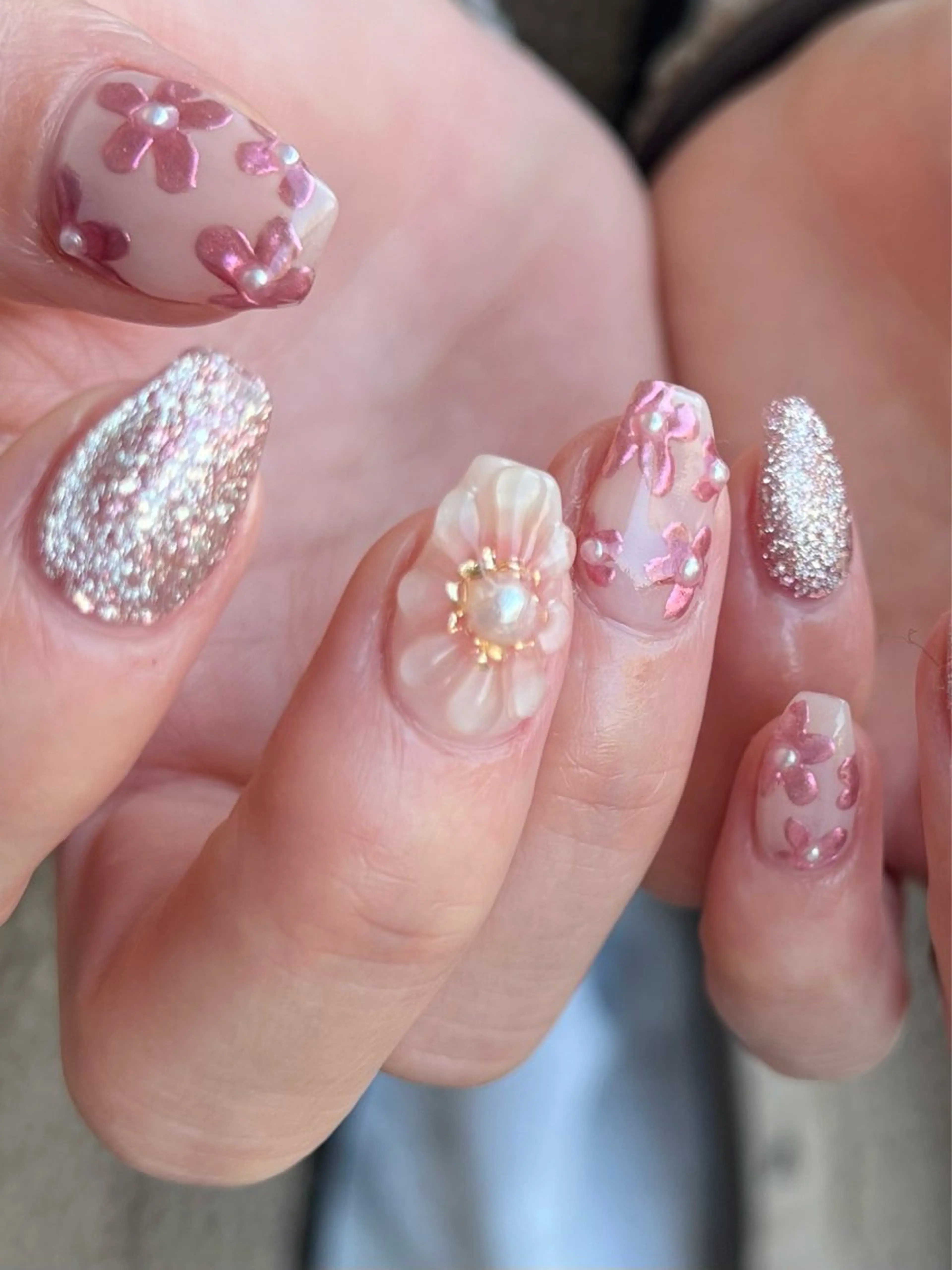 ネイル ぷっくりネイル 春ネイル kuga amiのネイルデザイン