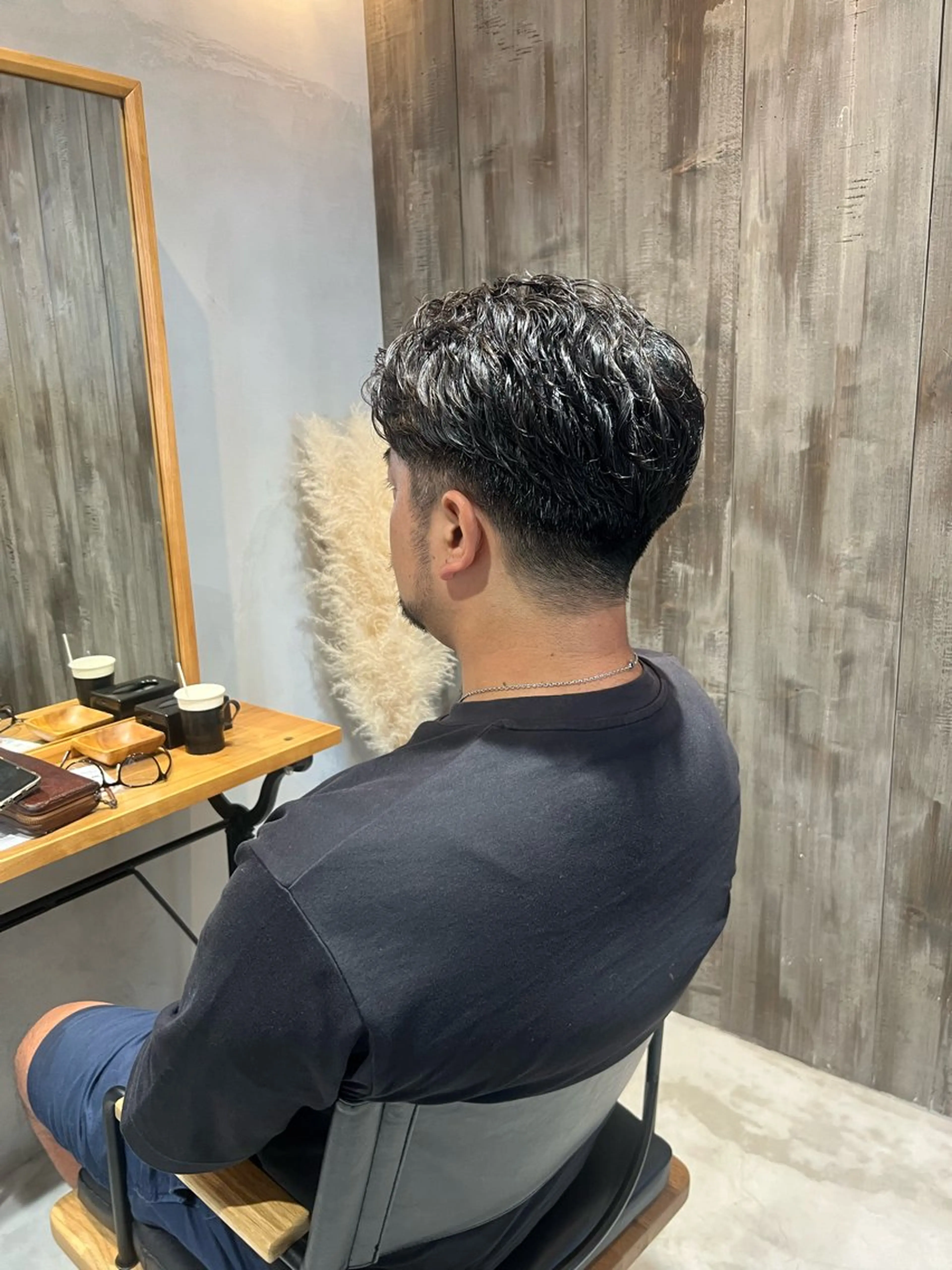 メンズ メンズパーマ 刈り上げ 🎀Lolonois 池田店🎀佐藤百奈美のヘアスタイル