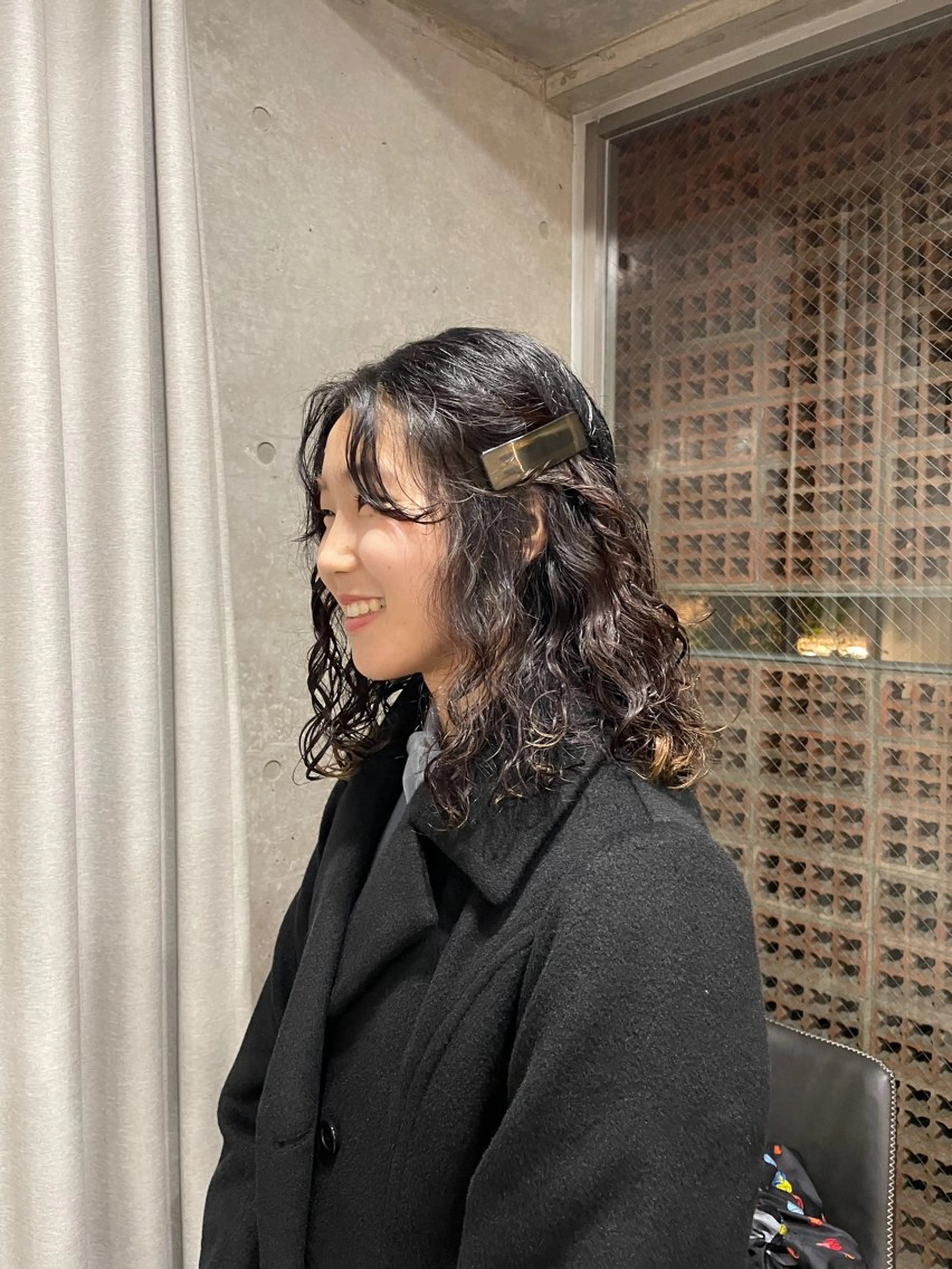 ミディアム カラー パーマ カット パーマ 表参道🌿赤み消し カラー/チナツのヘアスタイル