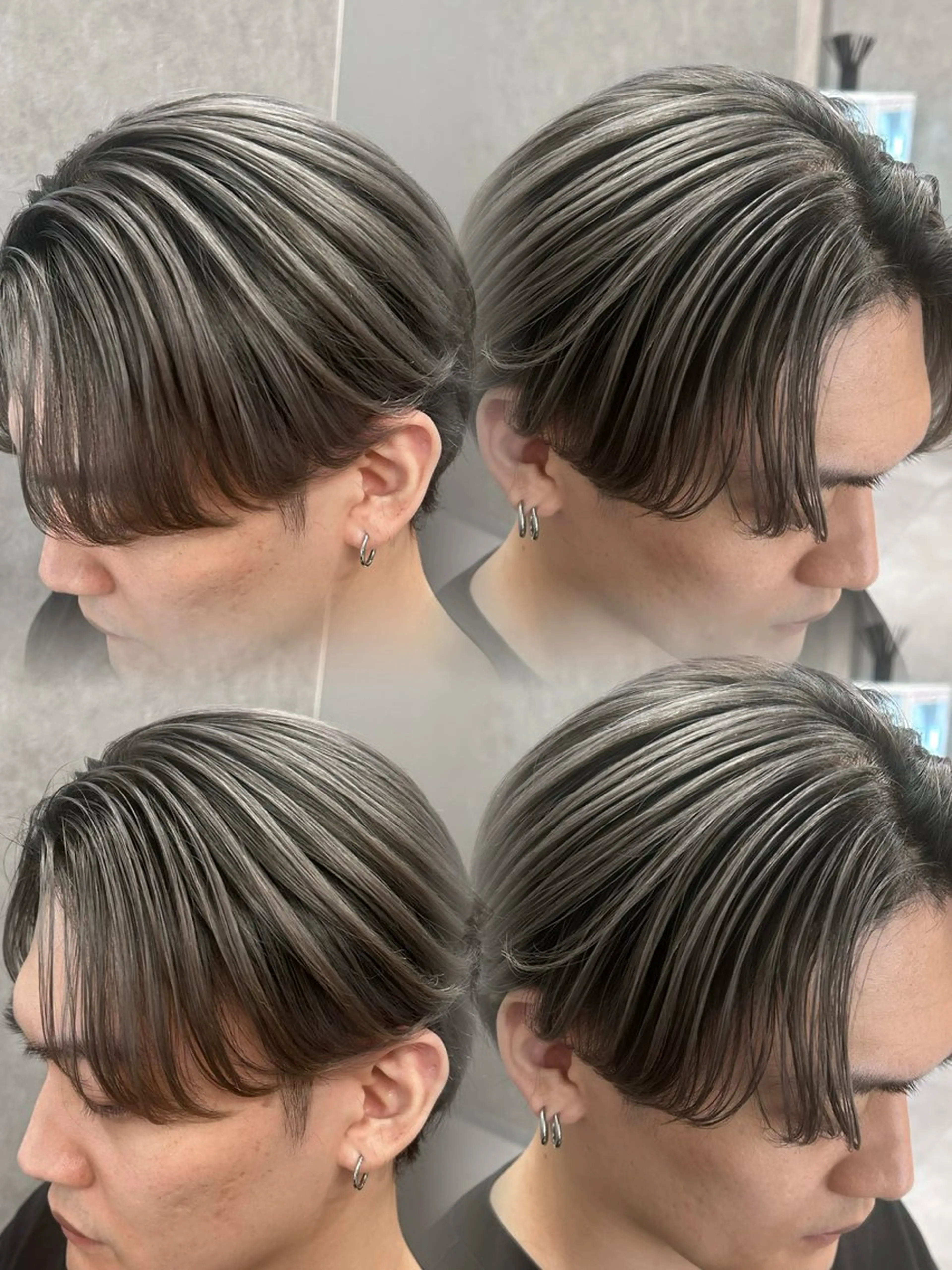 ショート カラー パーマ メンズ メンズバレイヤージュ バレイヤージュ レイヤーカット ヘアカラー メンズ特化 👑YUTAのヘアスタイル