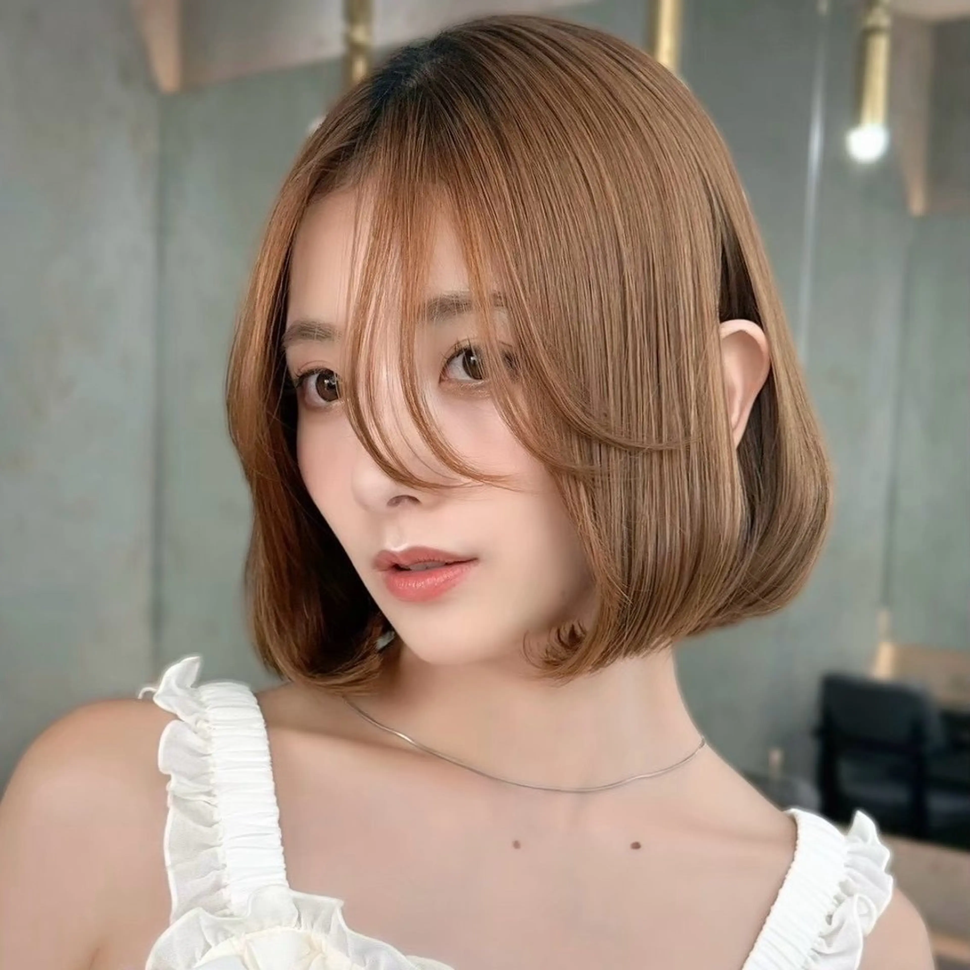 ショート ボブ/レイヤー/ 縮毛矯正/ 渡邊莉玖のヘアスタイル