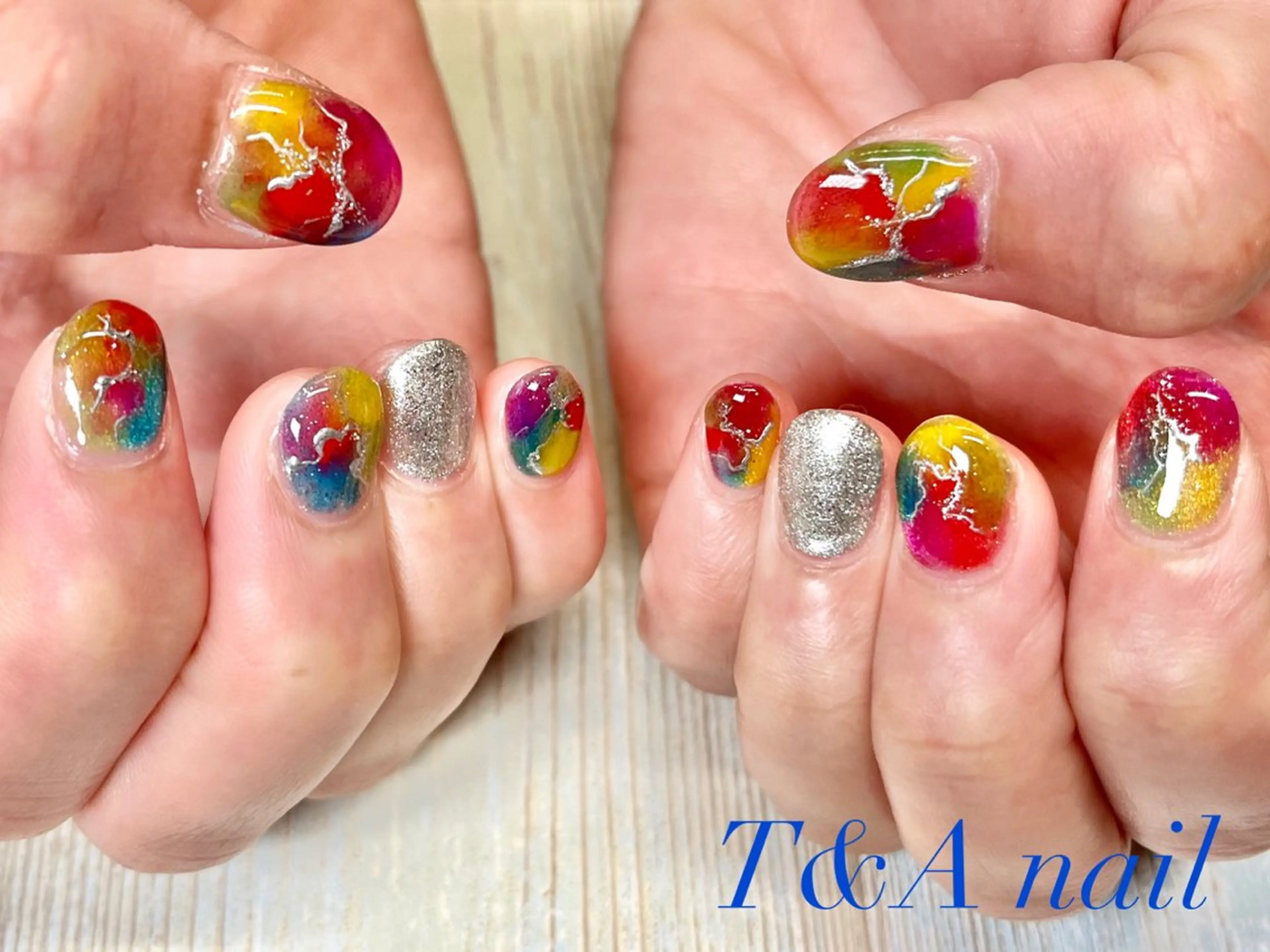 ネイル 長さ出し ジェルネイル ニュアンスネイル スカルプネイル ショートネイル ハンドネイル T&A nailのネイルデザイン