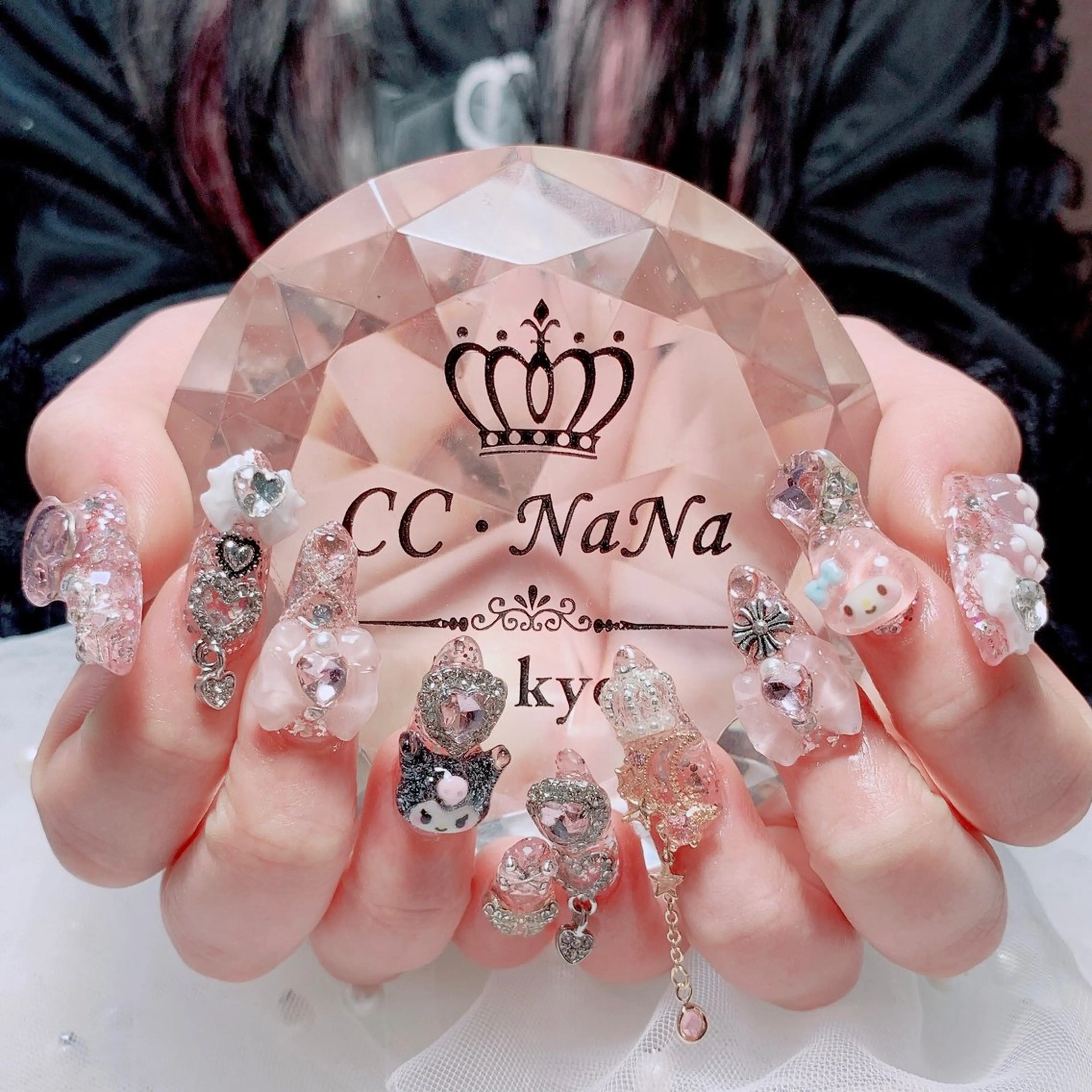 1日2名限定見れてる今お🉐地雷系コテコテスカルプ長さだし10本持ち込みデザイン💎(ジェルオフ込)10本やり放題🧸の写真