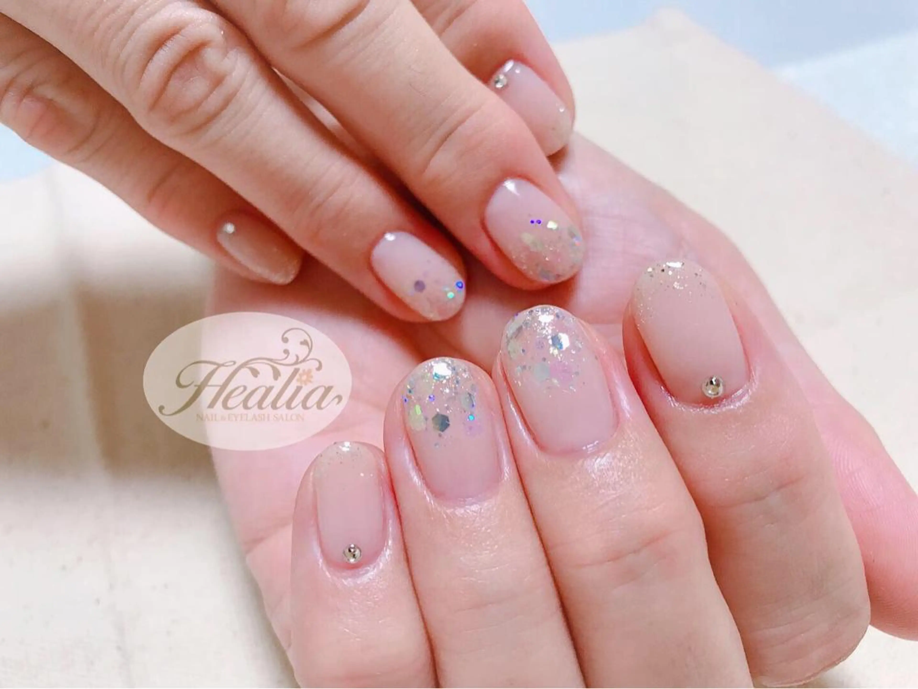 ネイル クリアネイル ホログラムネイル ラメ(グリッター) REMIA湘南台 TANABEのネイルデザイン