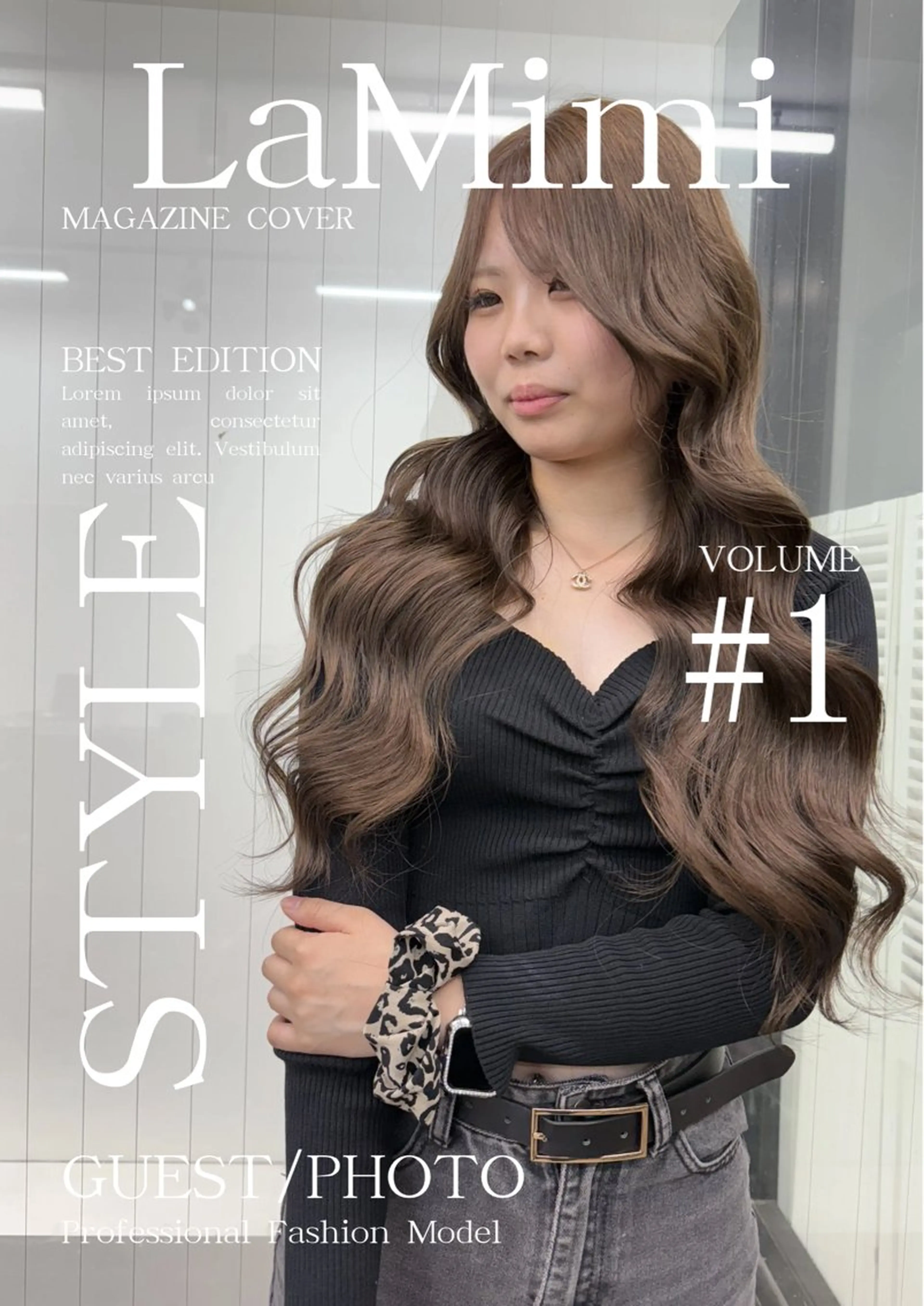 ロング カラー バレイヤージュ ミストバング ブリーチ 透明感カラー ダブルカラー La Mimiのヘアスタイル