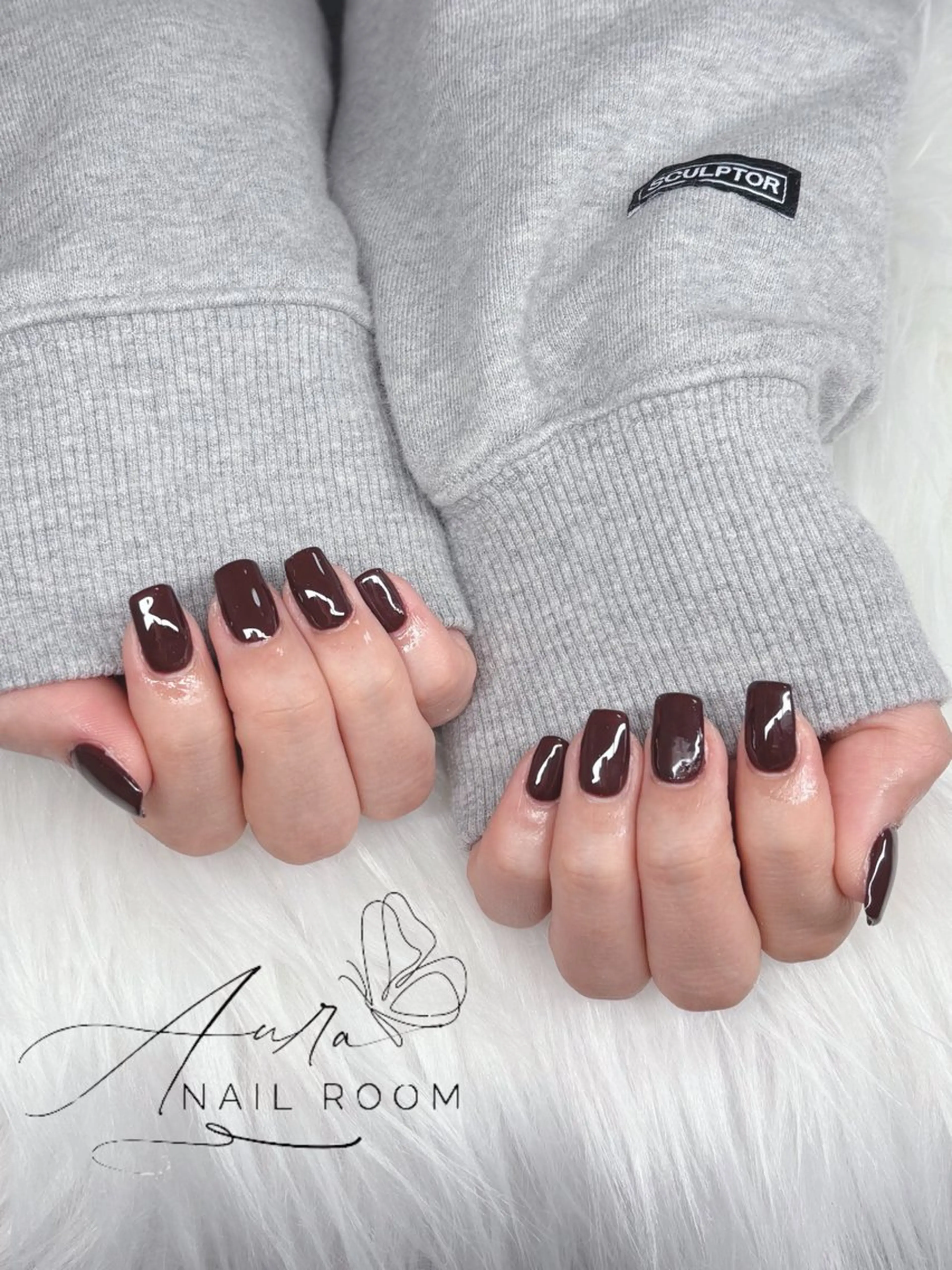 ネイル ワンカラーネイル Aura Nail Roomのネイルデザイン