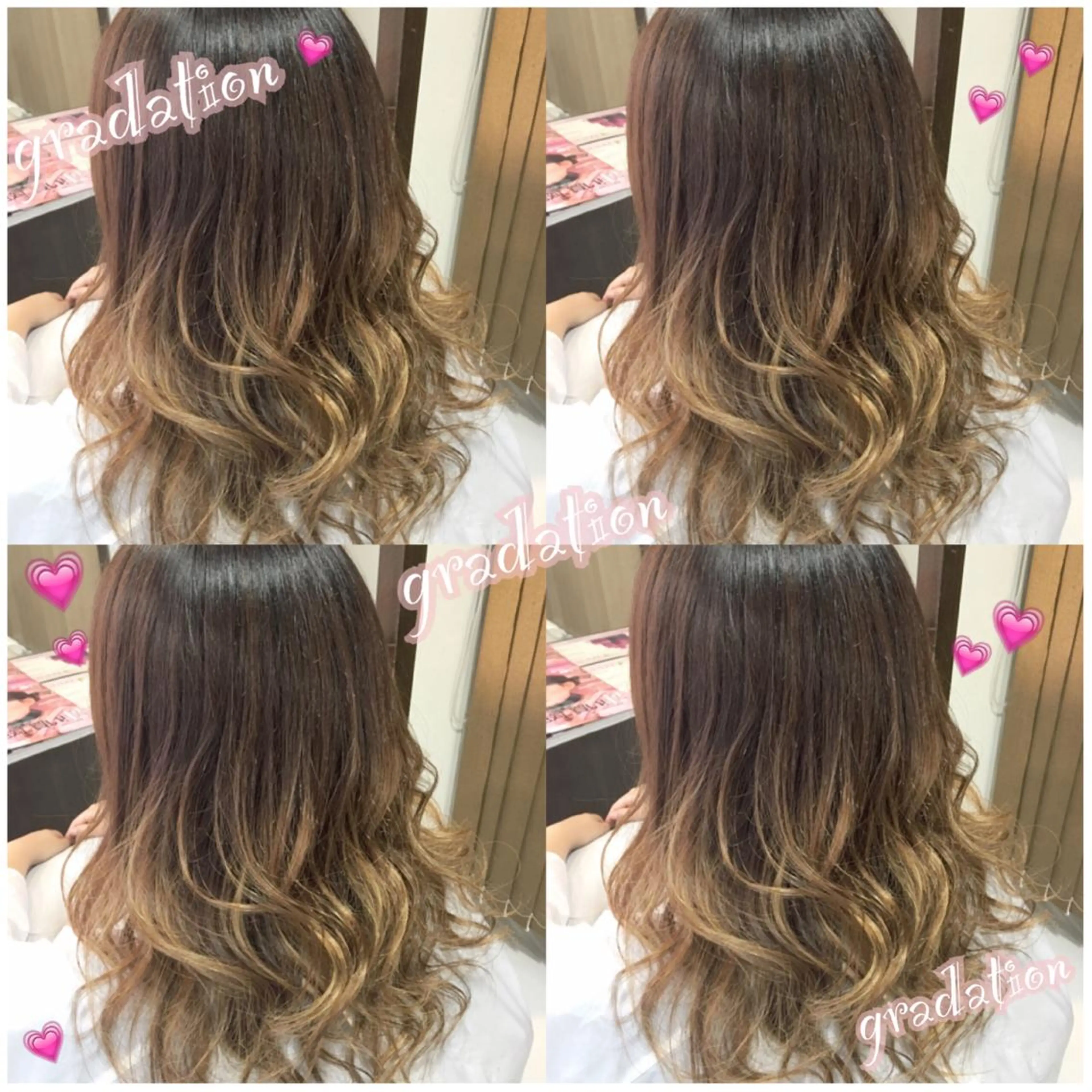 ミディアム セミロング ロング カラー ブリーチ グラデーションカラー 韓国ヘア得意❤︎森澤 悠佳のヘアスタイル