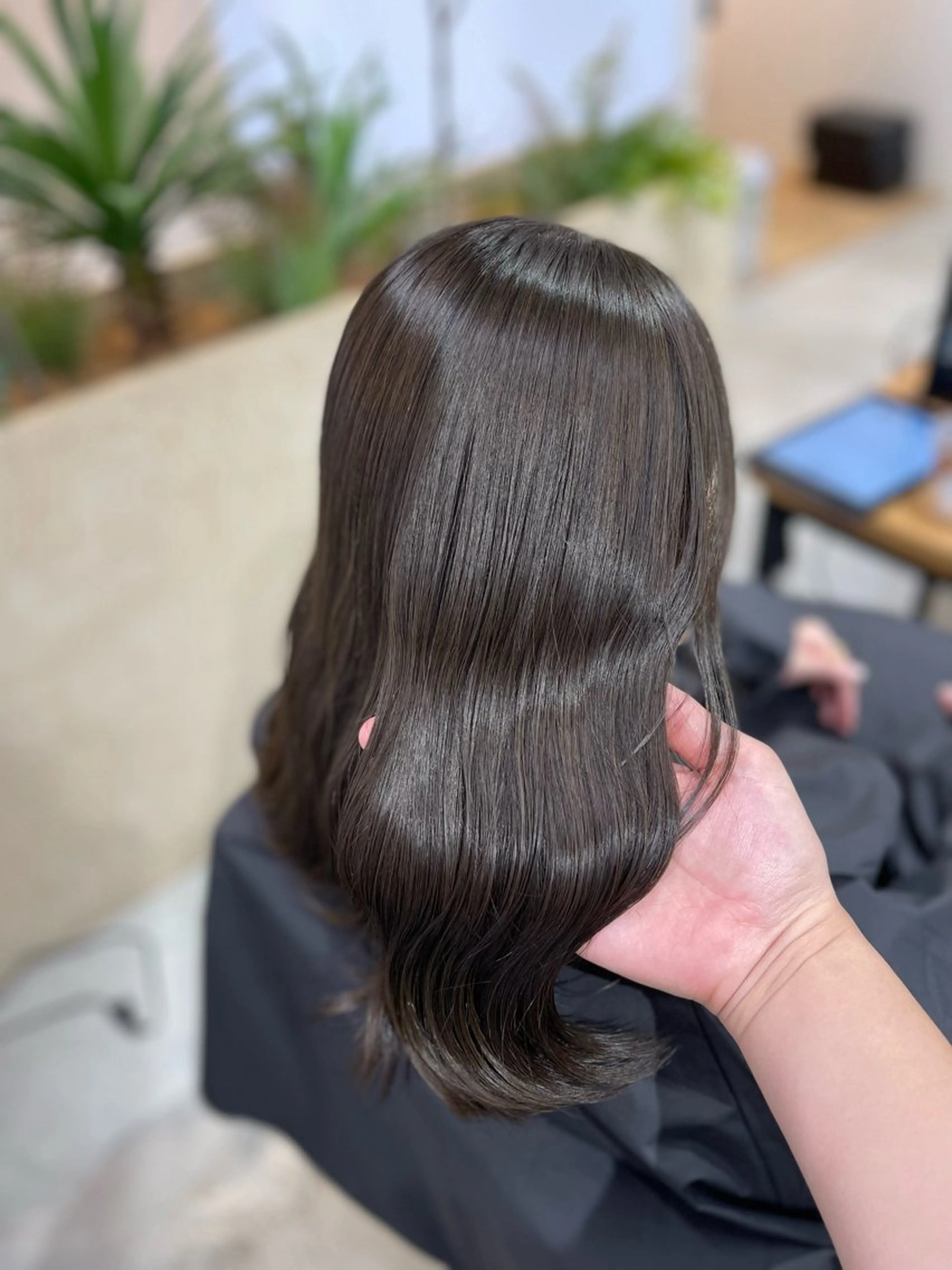 ミディアム カラー ブラウンカラー ココアブラウン ハイトーンカラー 髪質改善/堀江 ケアカラーtoshiのヘアスタイル