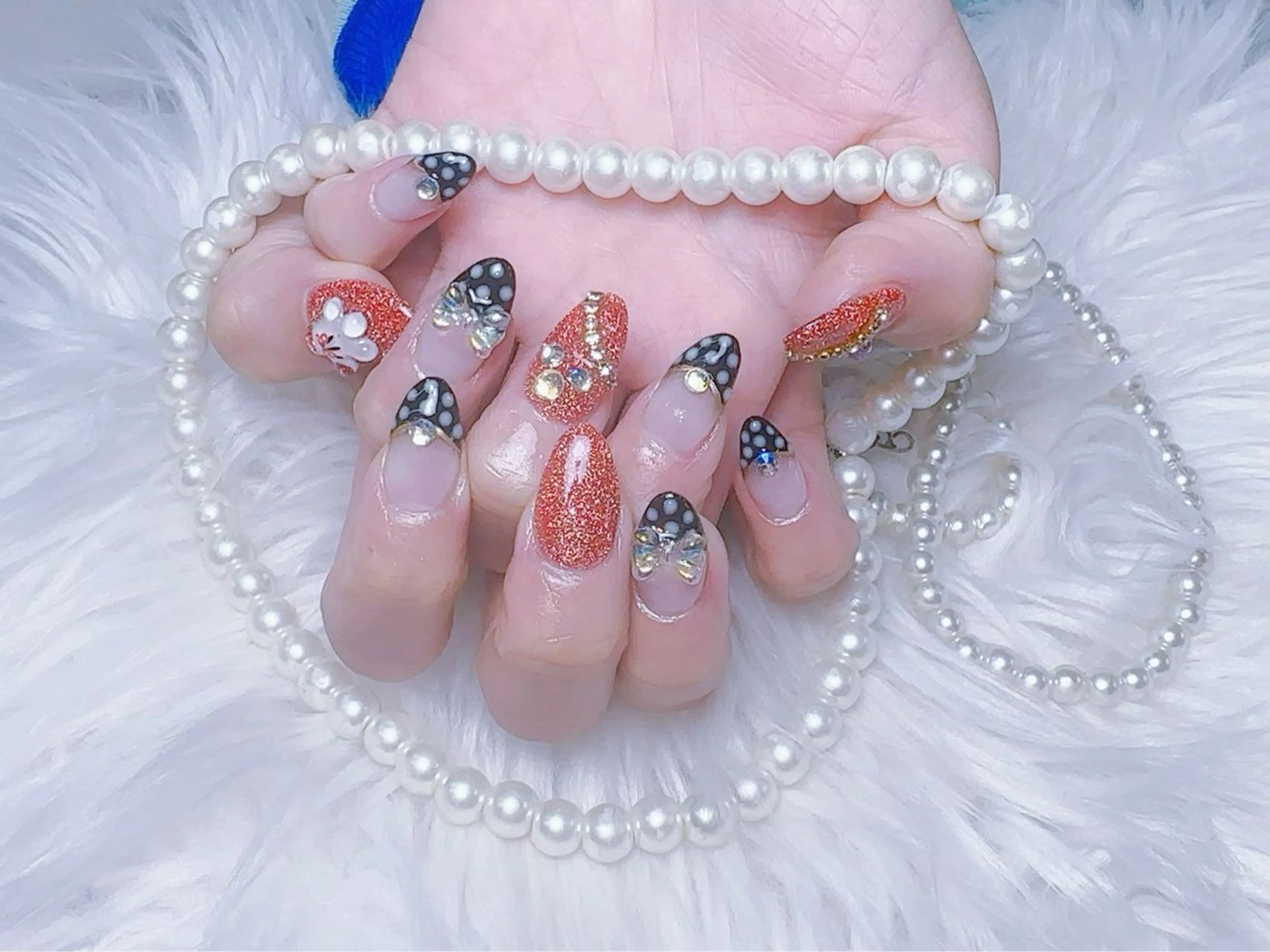 ネイル 長さ出し フレンチネイル ジェルネイル ガラスフレンチ 韓国ネイル ハンドネイル ハンドケア For U nail スカルプ専門店のネイルデザイン
