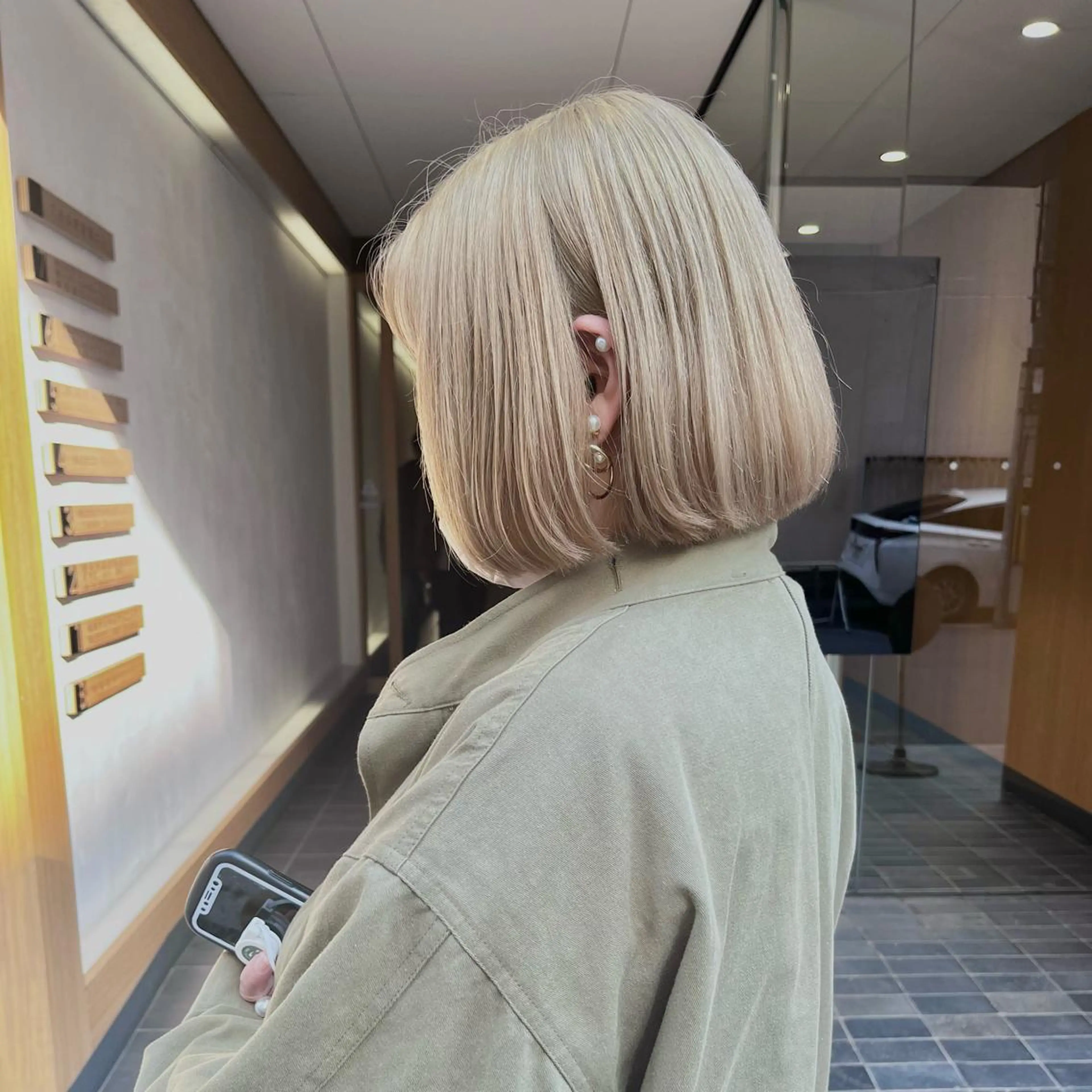 ミディアム カラー 堺 鳳 ママ美容師 yukariのヘアスタイル