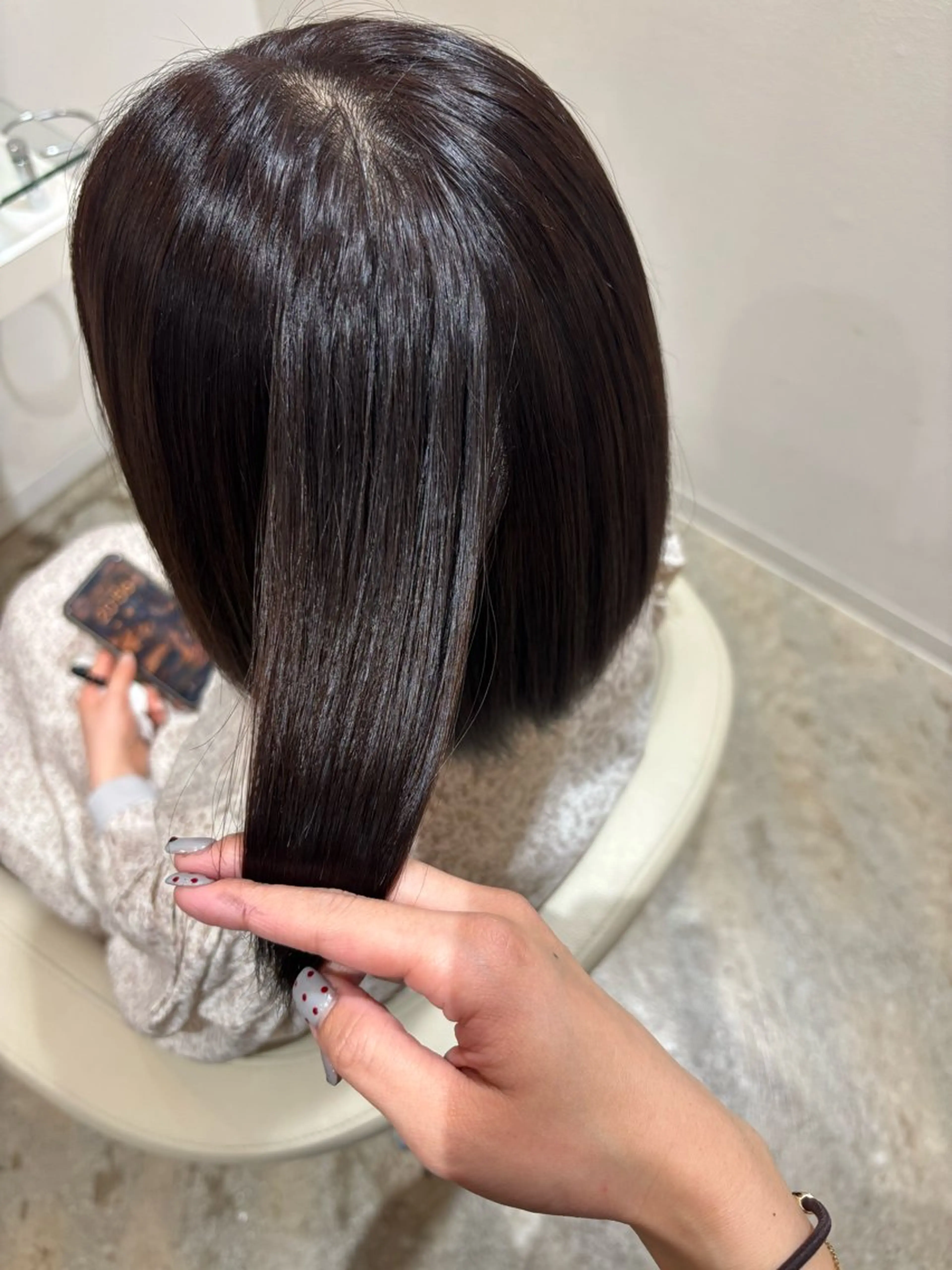 カラー オレンジ 佐藤 優里のヘアスタイル