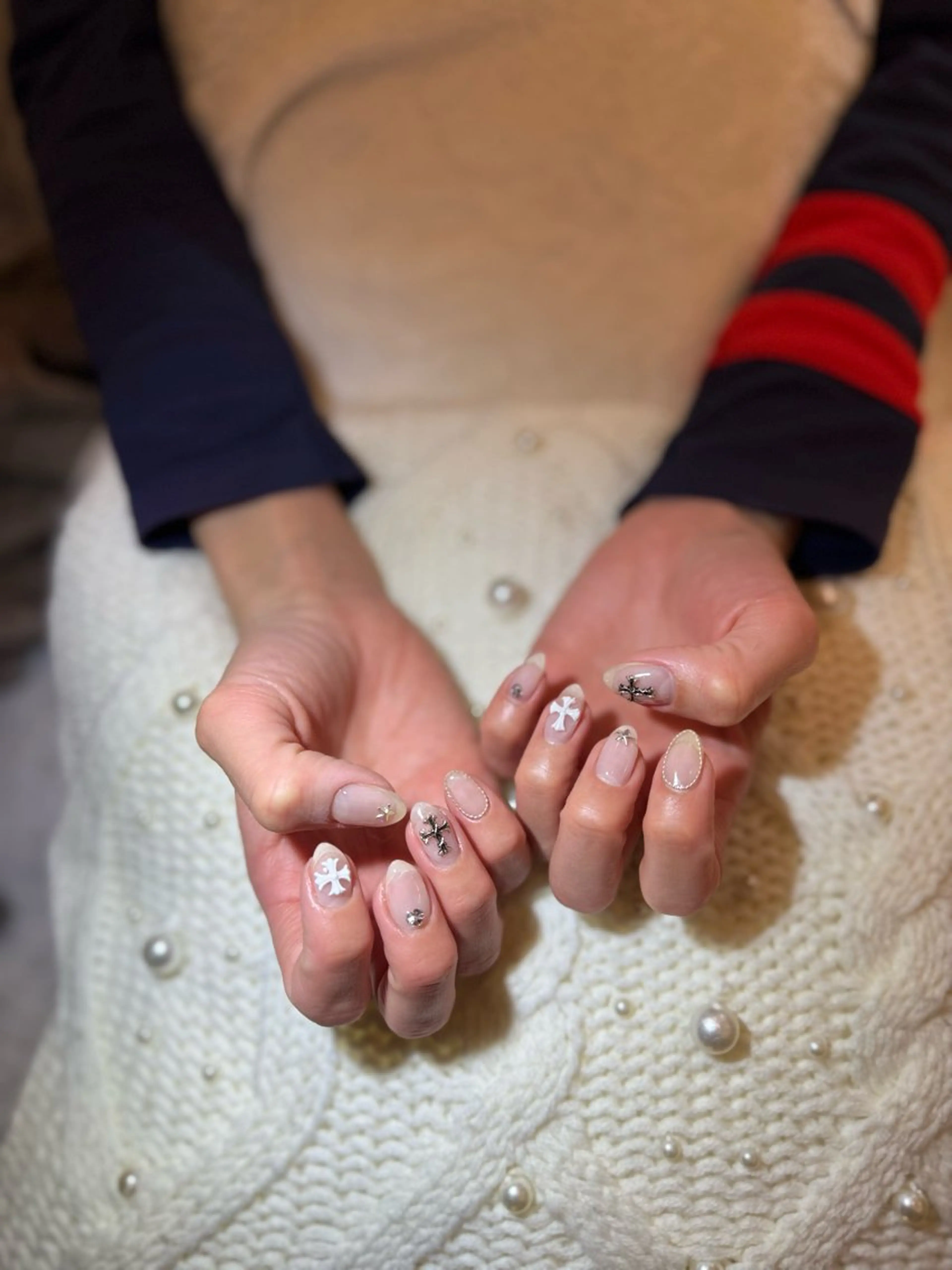 メンズ ネイル メンズネイル シルバー ハンドネイル マイムネイル所属・MIMnail メンズネイリストのネイルデザイン