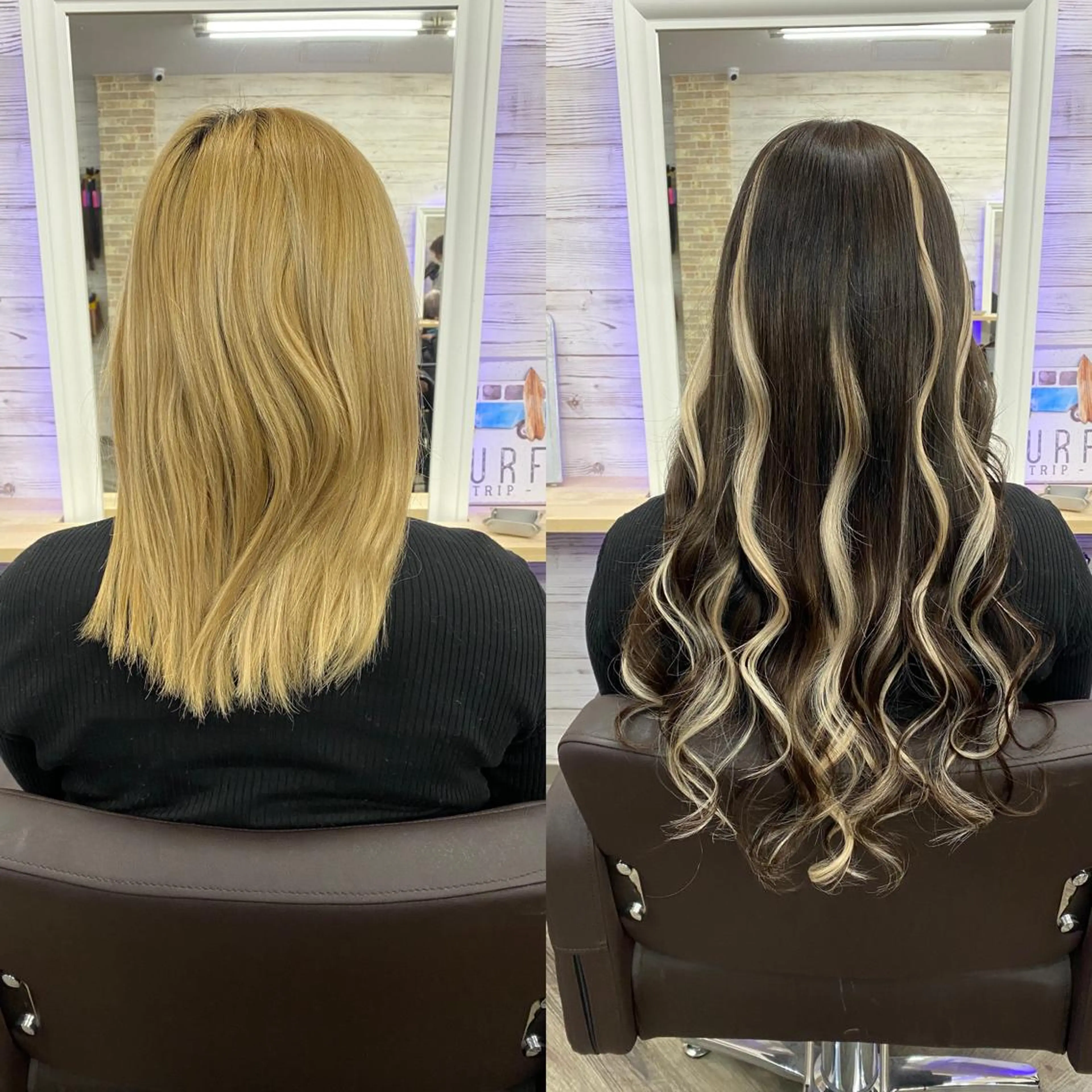 ミディアム カラー ヘアアレンジ アイブロウ ショートボブ 編み込みエクステ シールエクステ ミディアムパーマ バレイヤージュ LAVENDIA 初音のヘアスタイル
