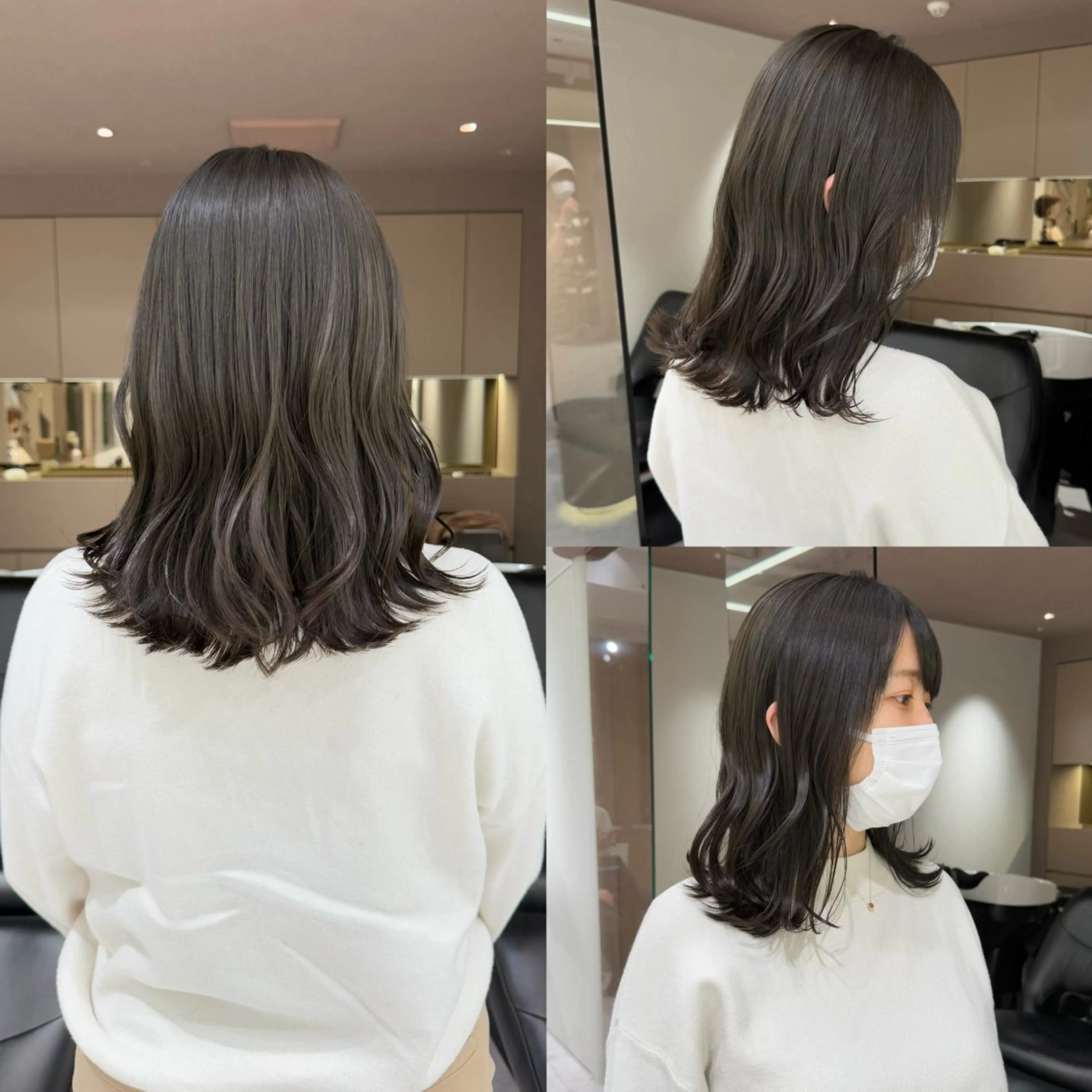 ミディアム カラー カット ヘアカラー トリートメント 🎀髪質改善🎀 恵比寿/sayuのヘアスタイル