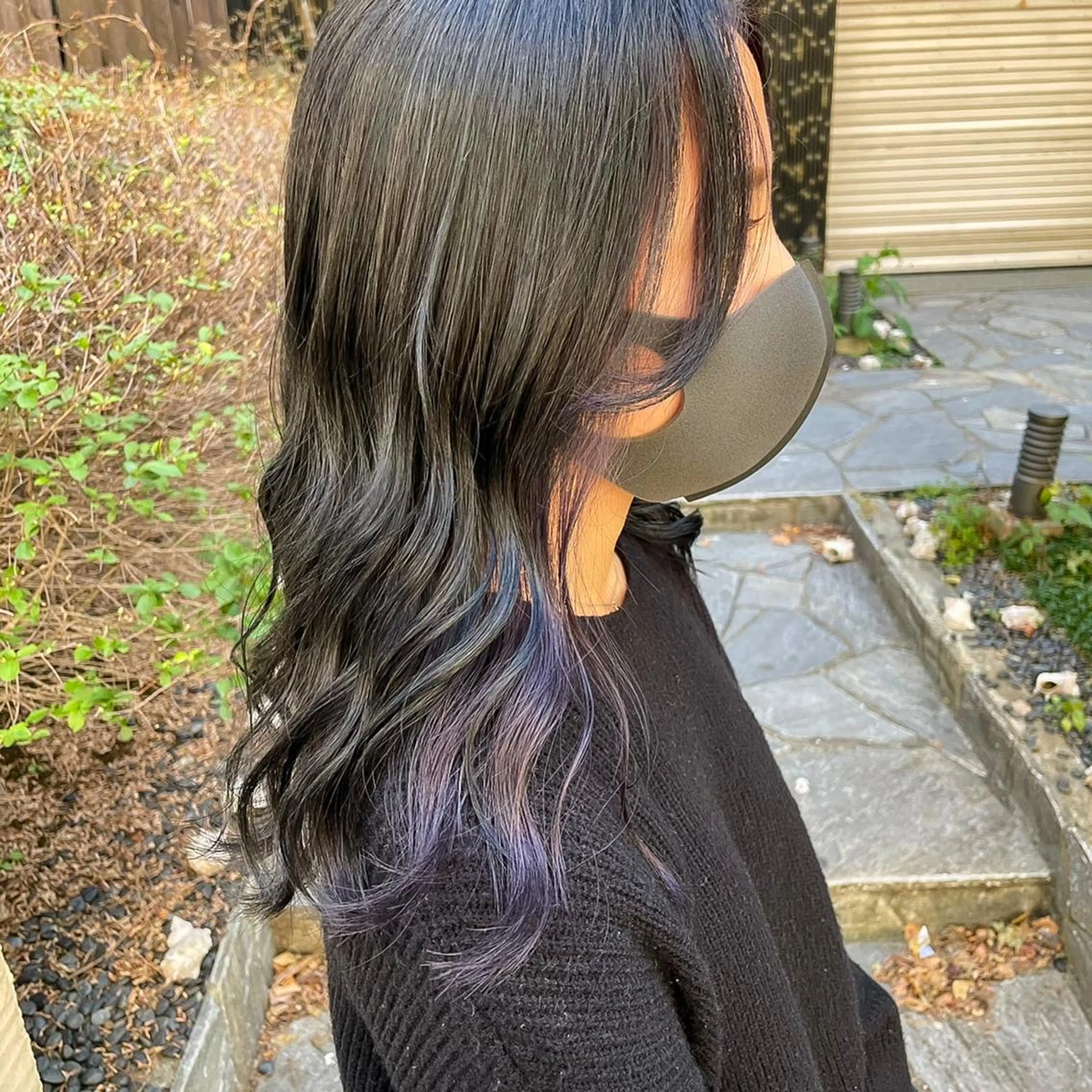 セミロング カラー ブリーチ ラベンダーカラー marble by KENJEのヘアスタイル