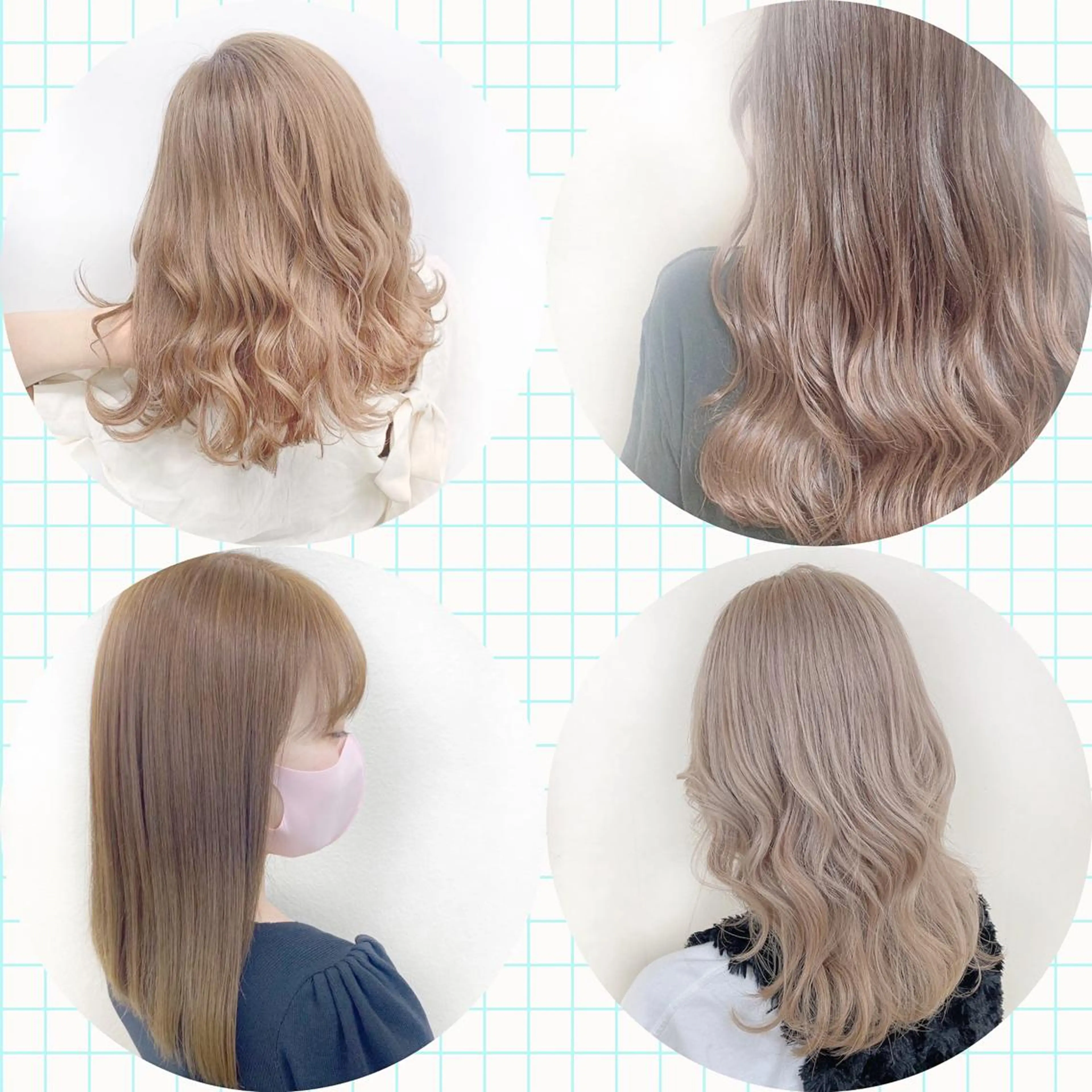 セミロング カラー 💕上野美容師☁ ブリーチ💖サワのヘアスタイル