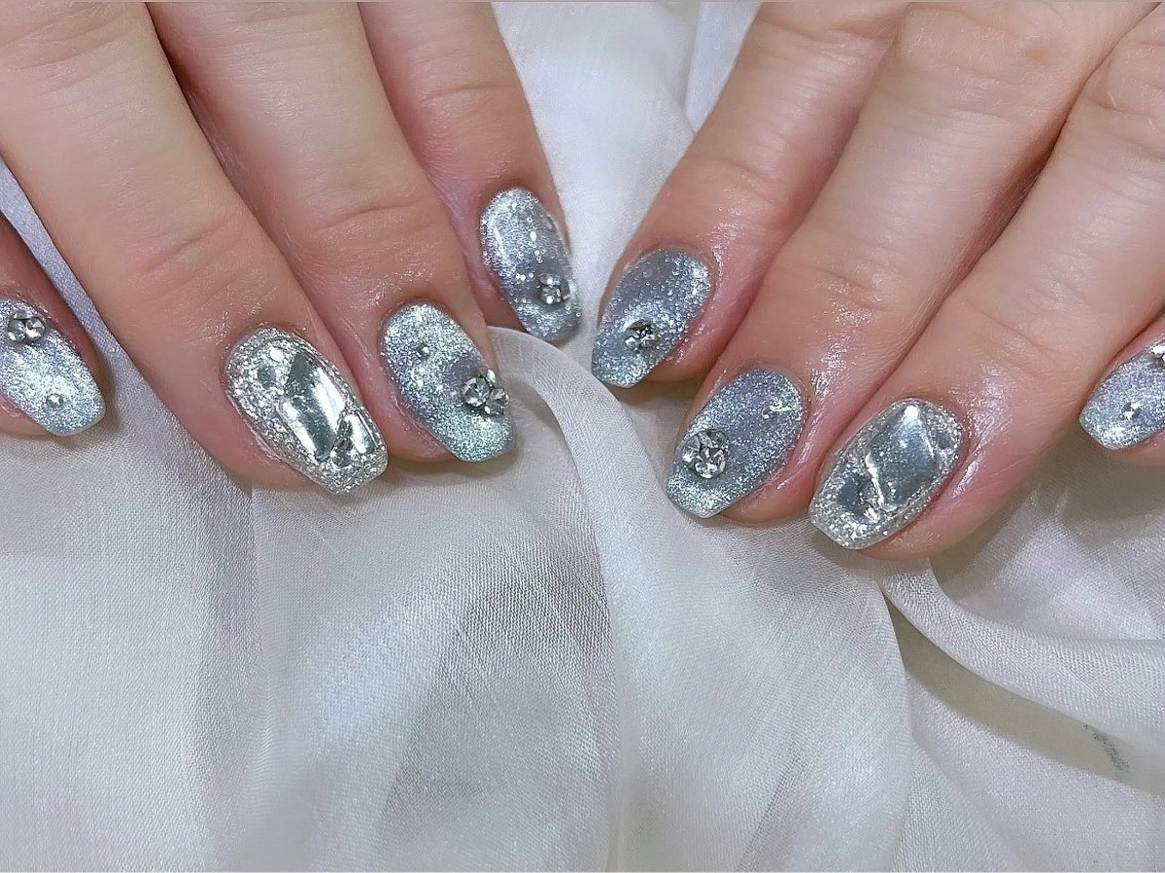 ネイル ブルー チークネイル フットネイル フレンチネイル ジェルネイル NAILR rina 🎀ིྀ恵比寿のネイルデザイン