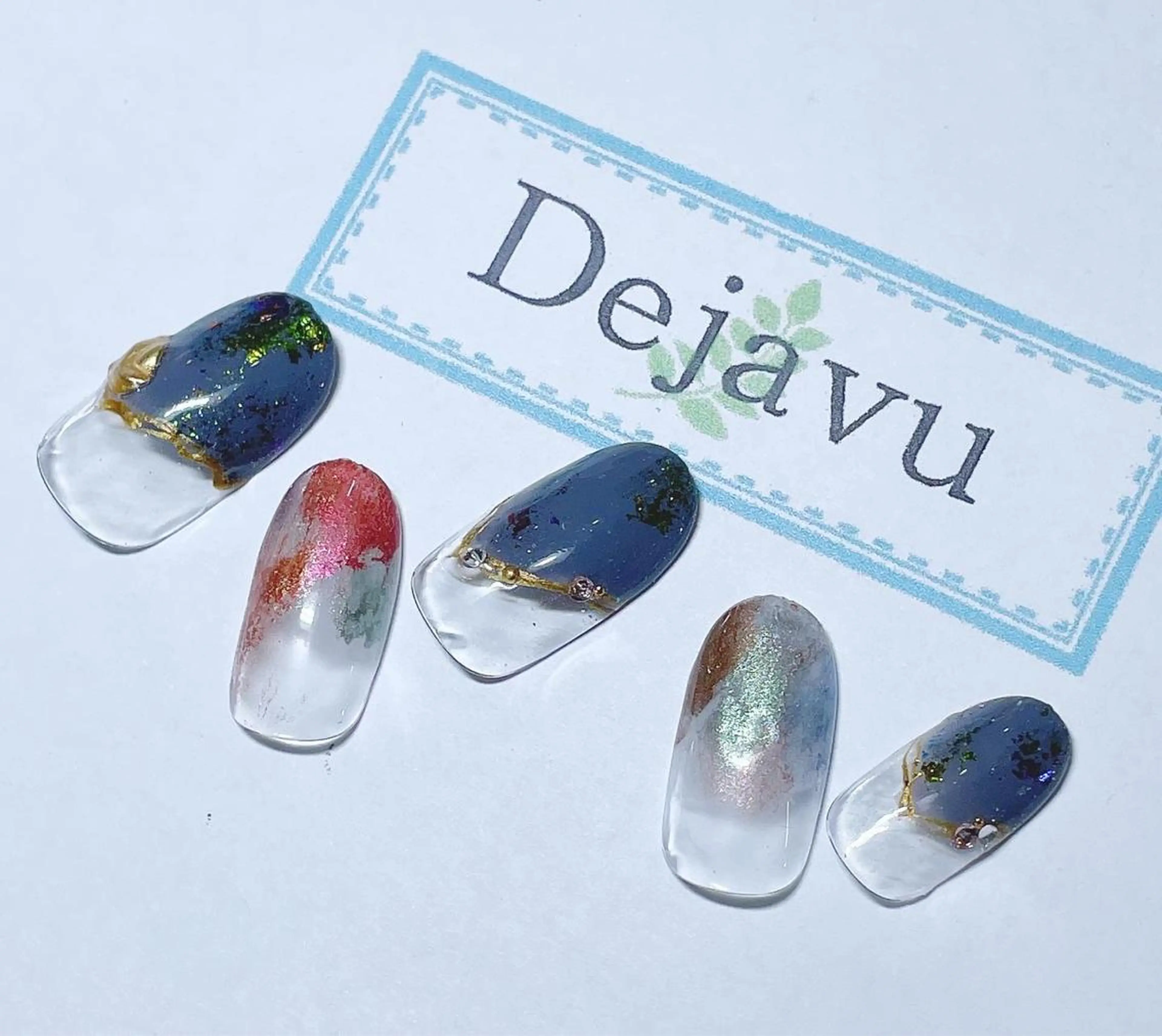 ネイル アートネイル フラワーネイル フレンチネイル ニュアンスネイル 春ネイル Nail salon Dejavu 🌿のネイルデザイン