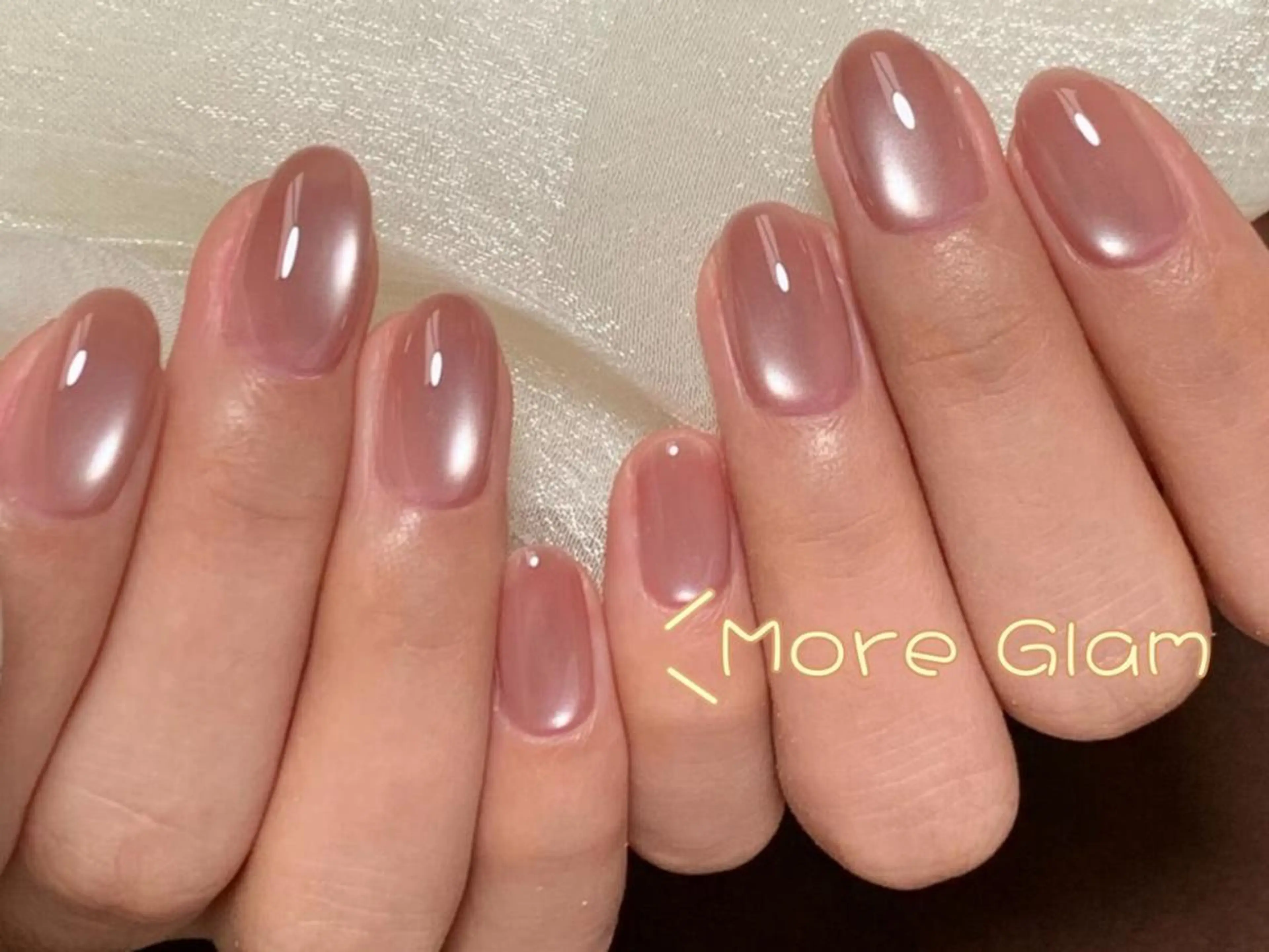 ネイル フットネイル フレンチネイル ジェルネイル ガラスフレンチ 韓国ネイル MoreGlam ネイルのネイルデザイン