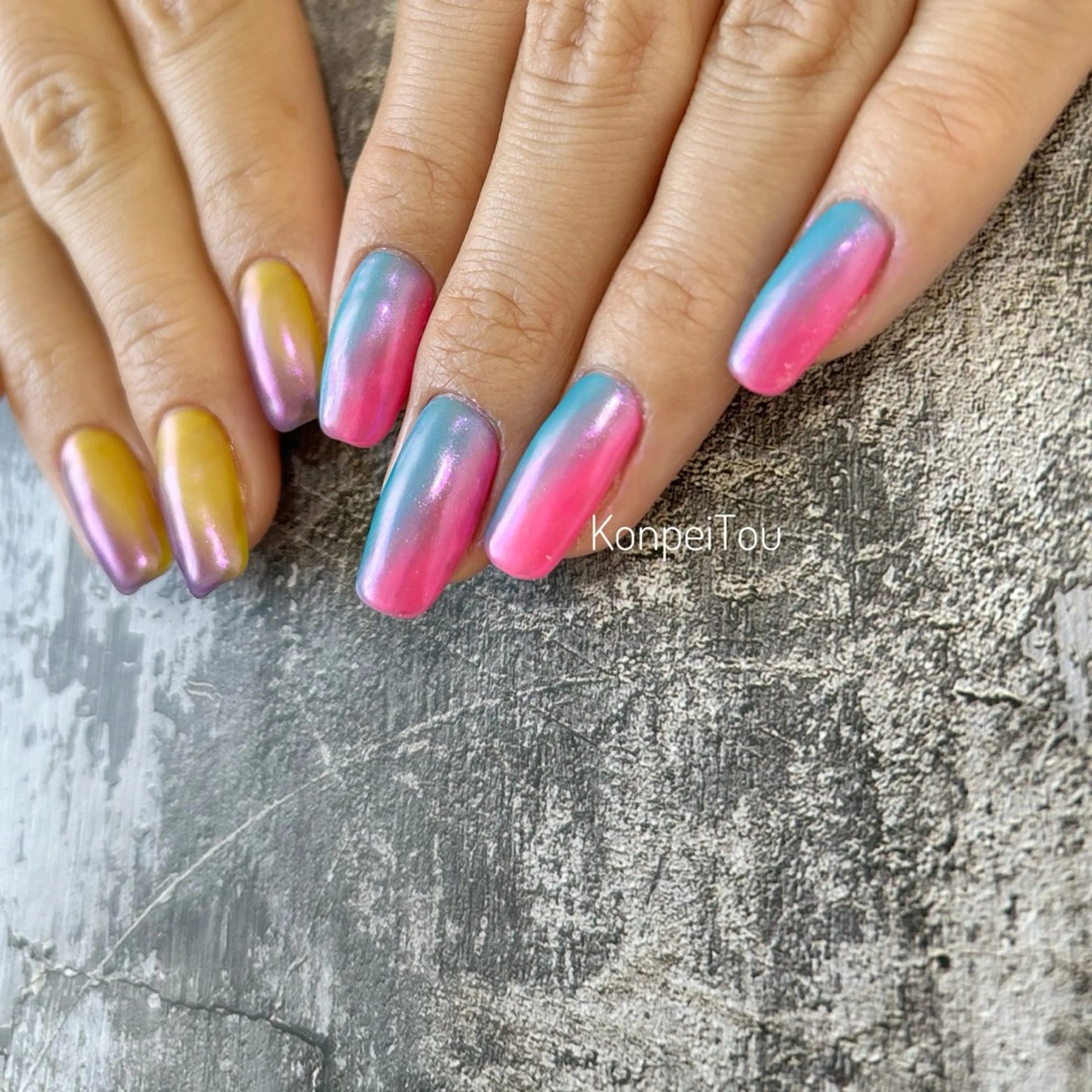 ネイル 成人式 韓国ネイル ハンドネイル おうちのネイルサロン　konpeiTou〜こんぺいとう〜所属・おうちのネイルサロン KonpeiTouのネイルデザイン