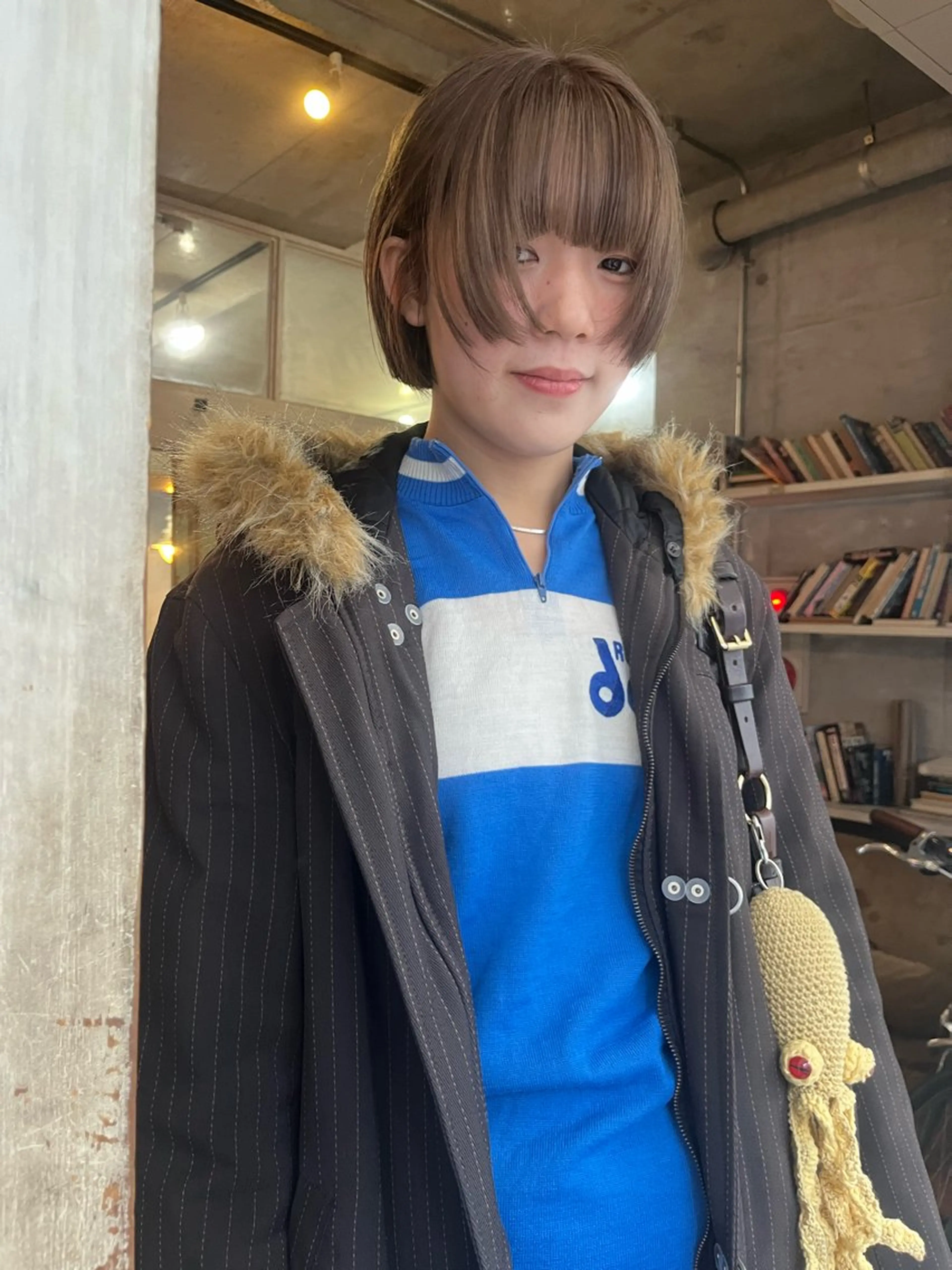 ショート カラー カット ヘアカラー トリートメント ハイトーン/顔まわり レイヤー/YUKAのヘアスタイル