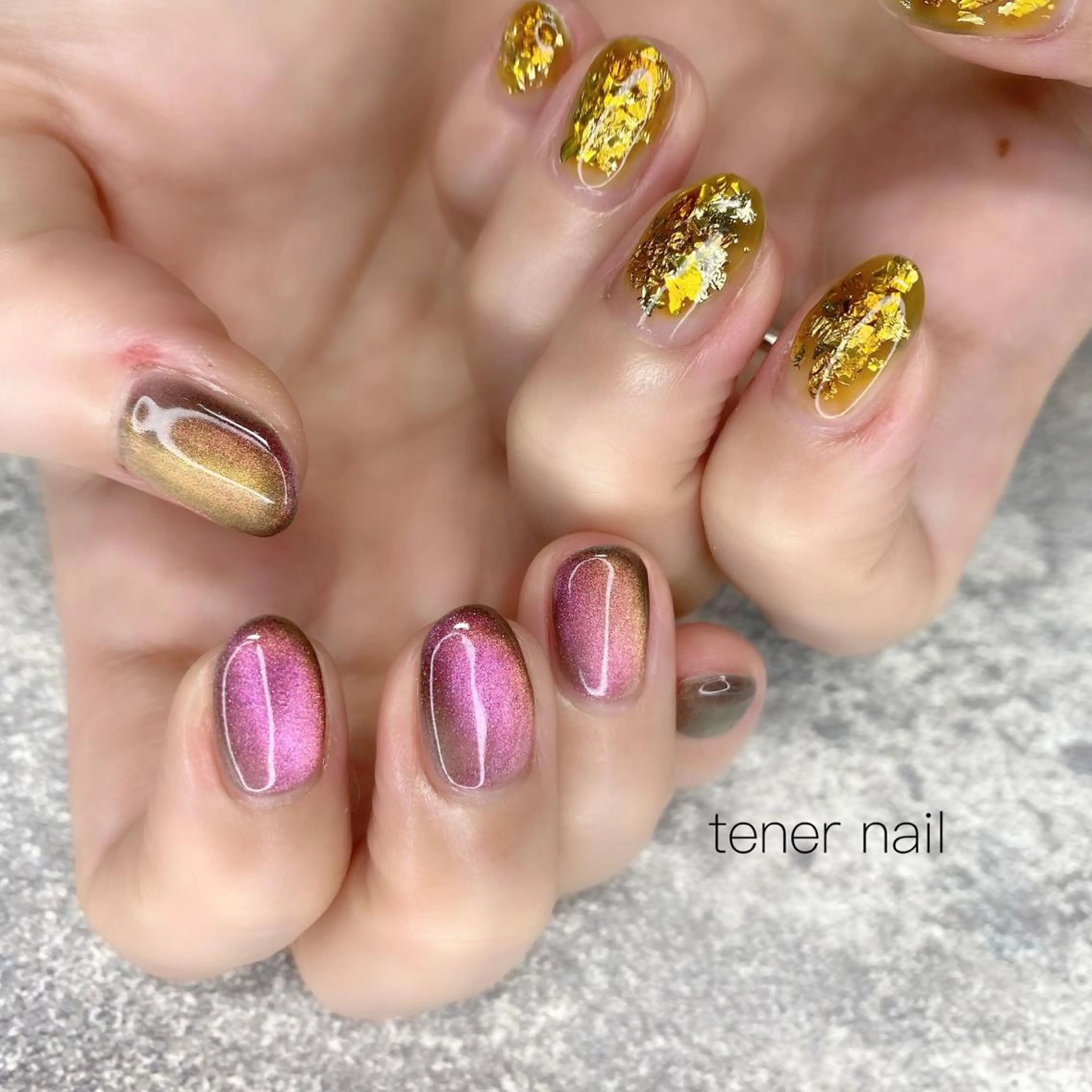 ネイル マグネットネイル ニュアンスネイル テネルネイル tener nailのネイルデザイン