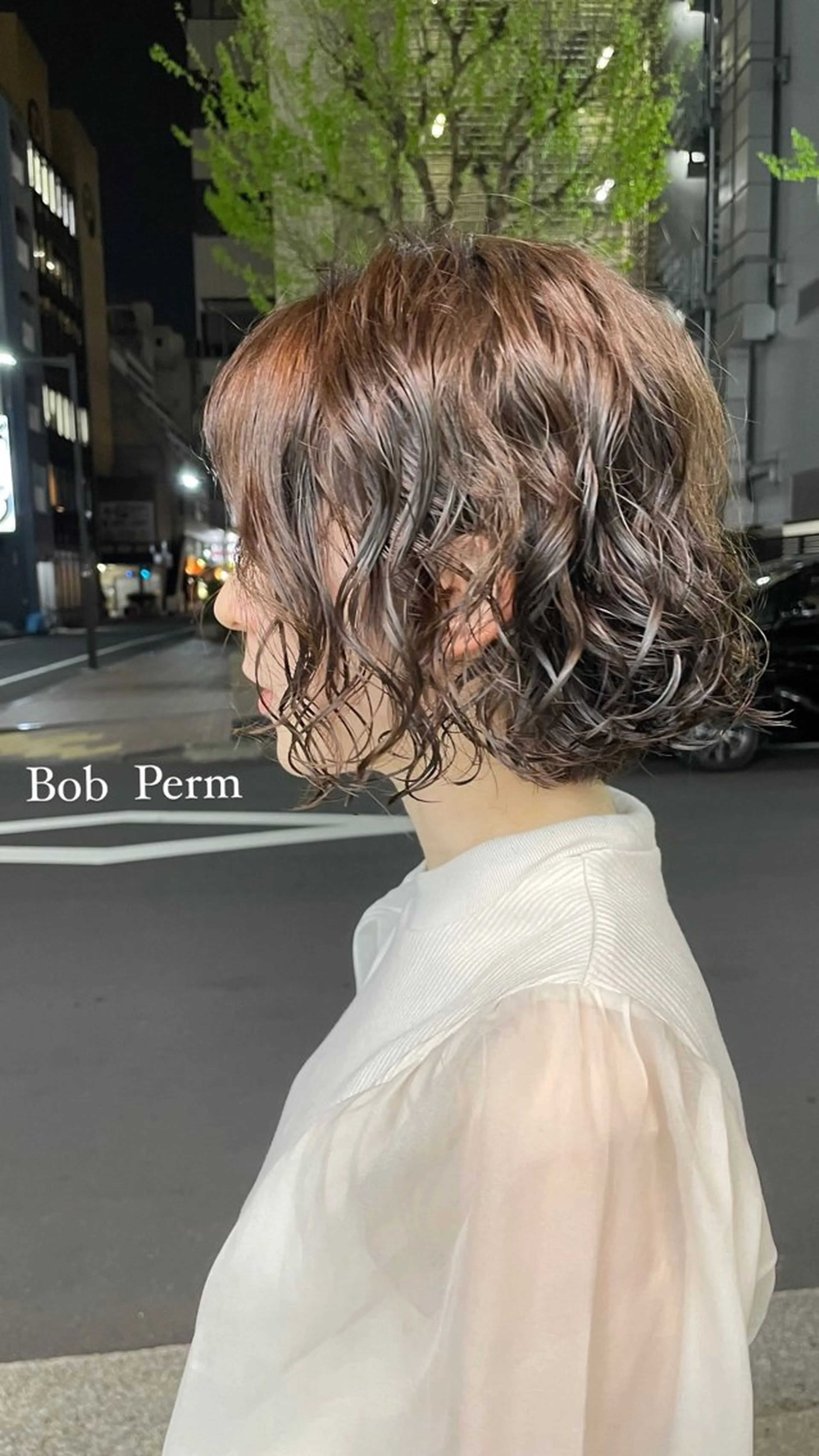 ショート 暖色カラー/パラッと Bob/モエのヘアスタイル