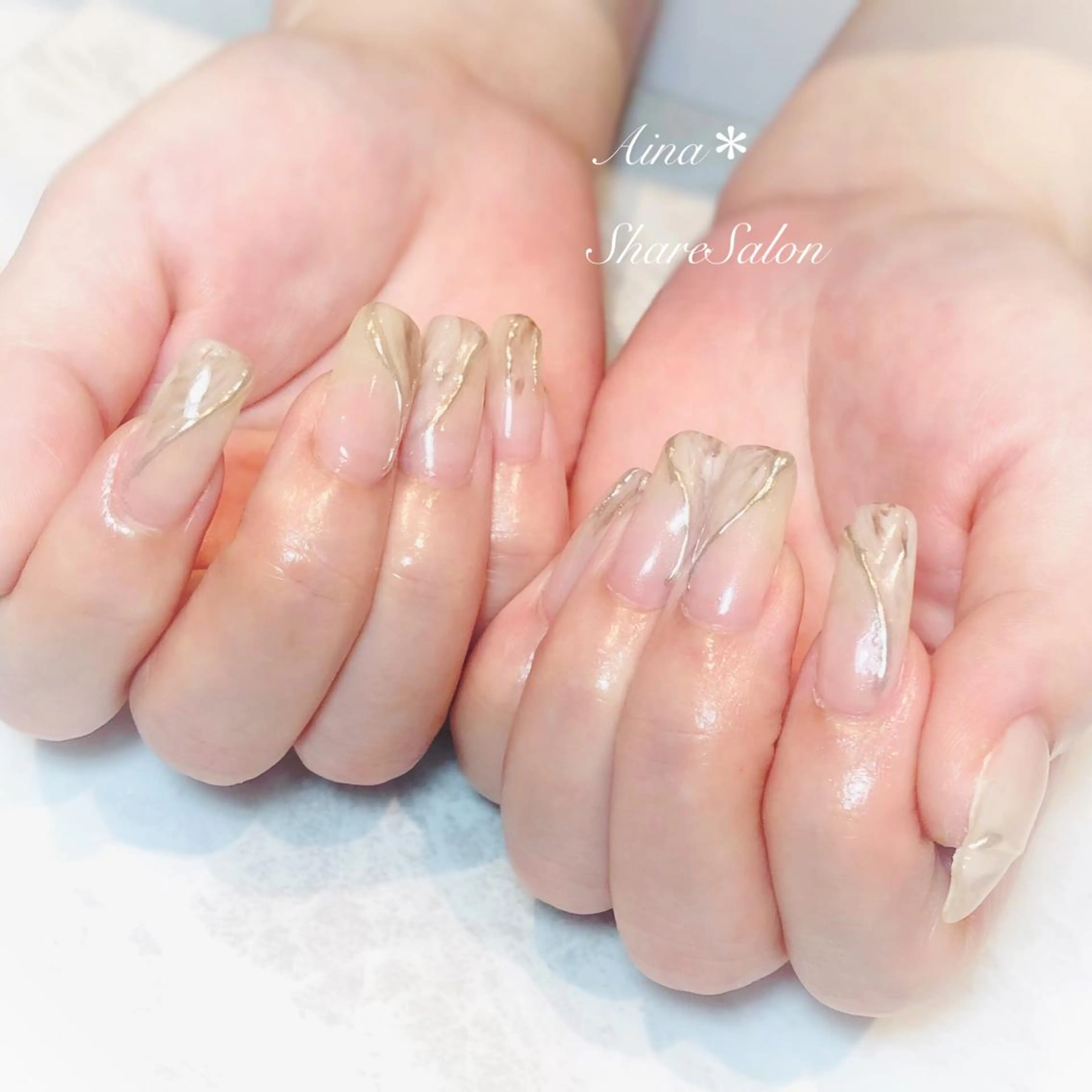 ネイル ニュアンスネイル AinaShareSalon所属・Yui＊Aina ShareSalonのネイルデザイン