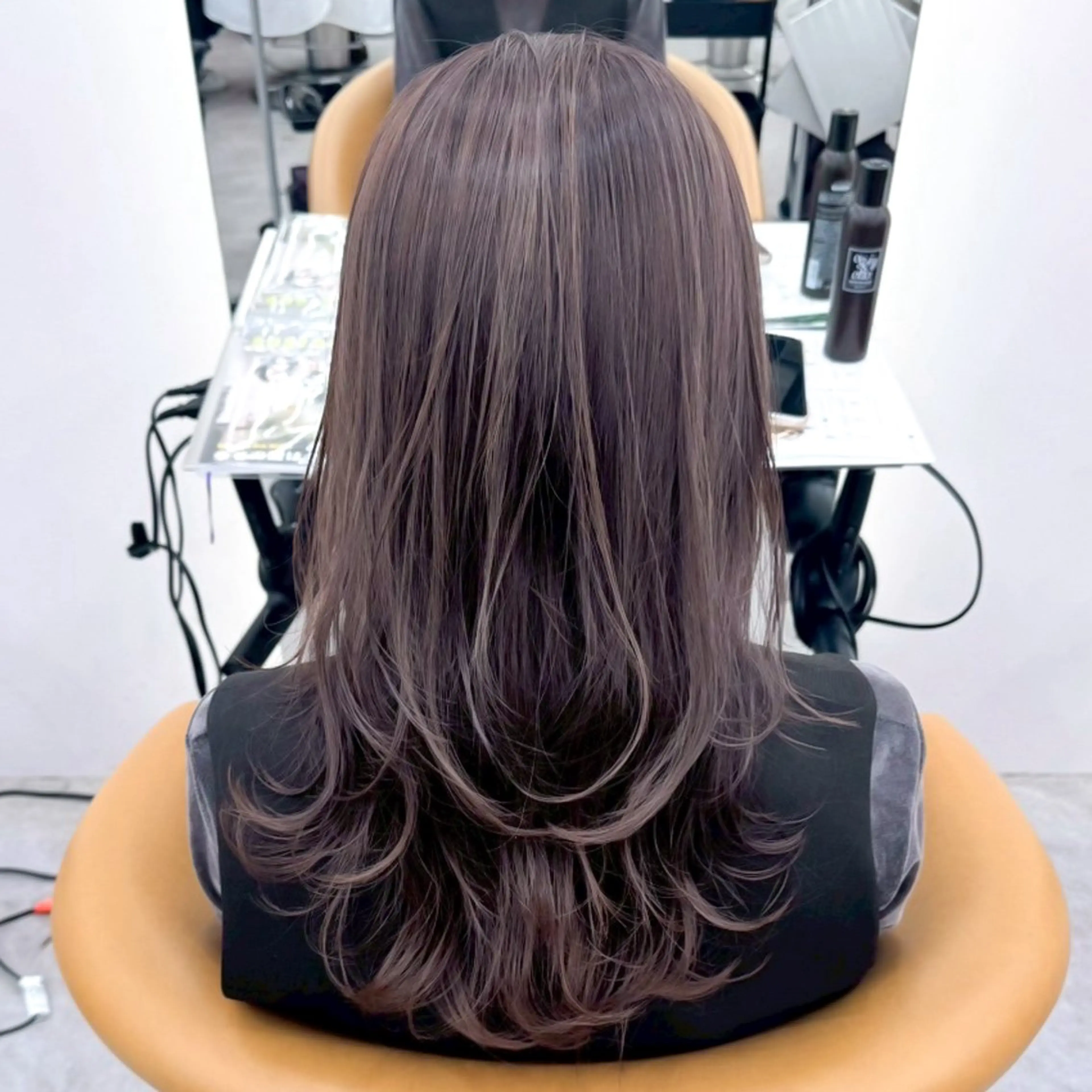 ロング カラー ヘアカラー トリートメント 縮毛矯正/ストンボブ Wカラー💎ヒデジのヘアスタイル