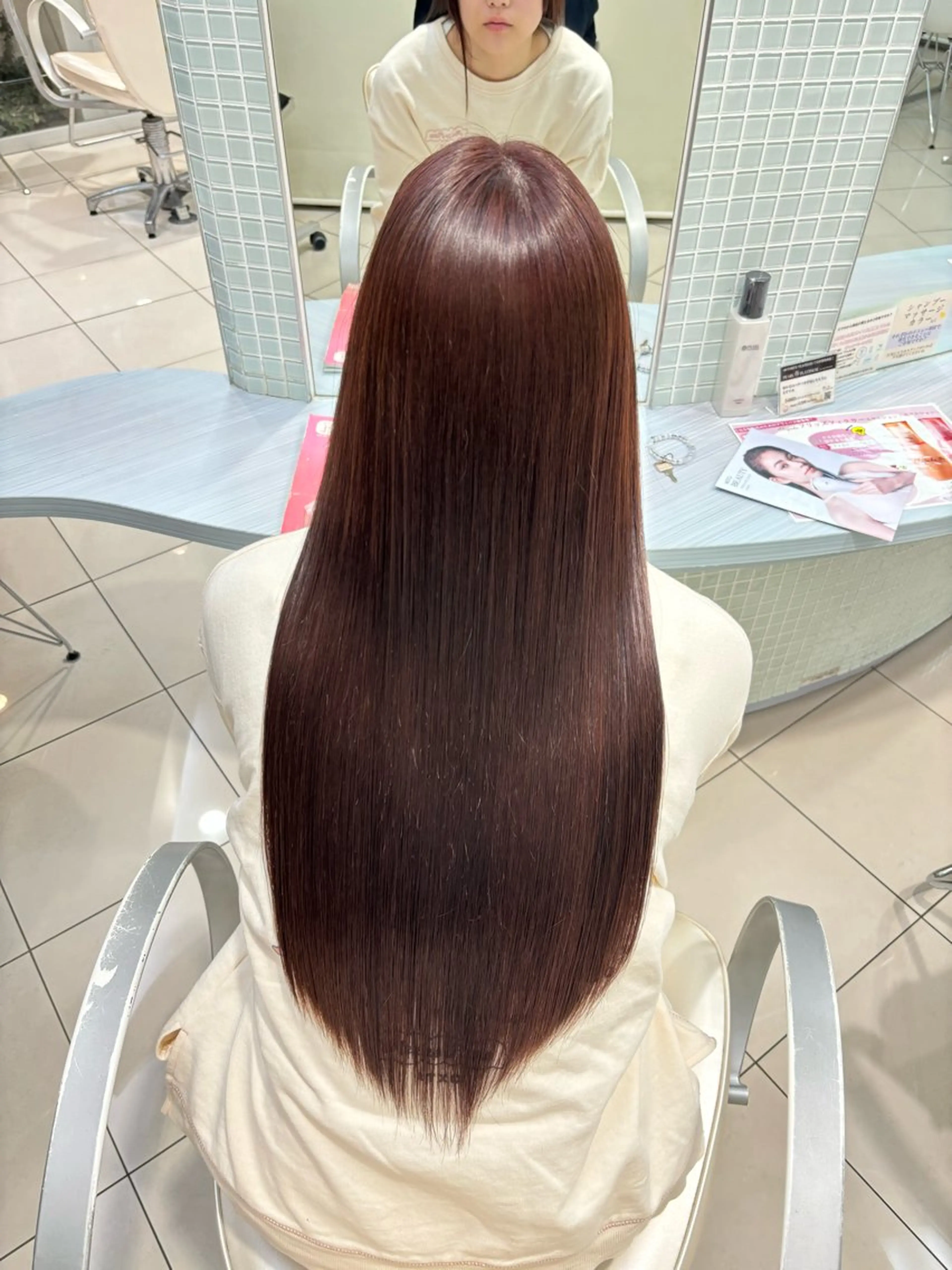 ロング カラー 縮毛矯正 綺麗め/ トレンドヘア/みずはのヘアスタイル