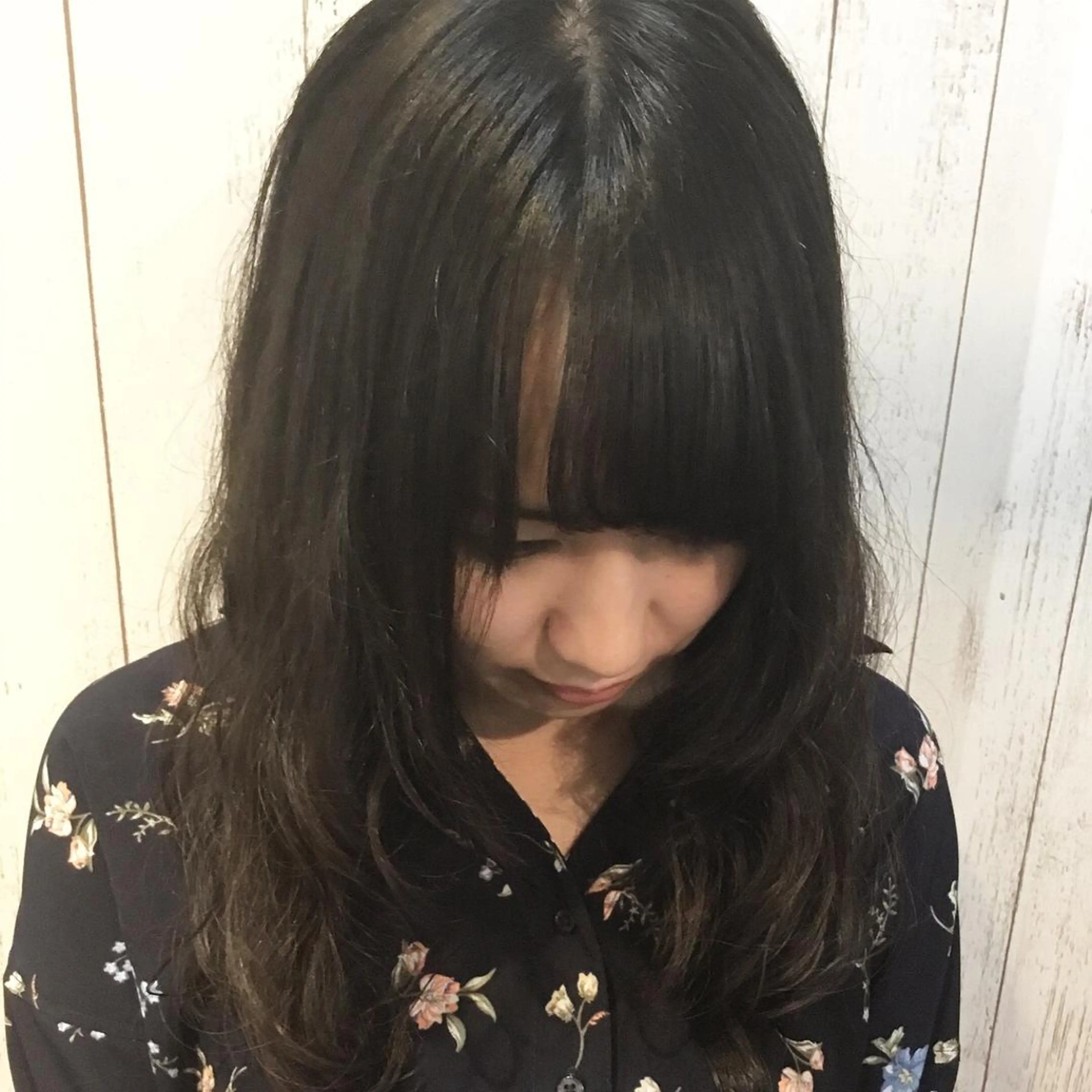 セミロング パーマ 金崎 新吾のヘアスタイル