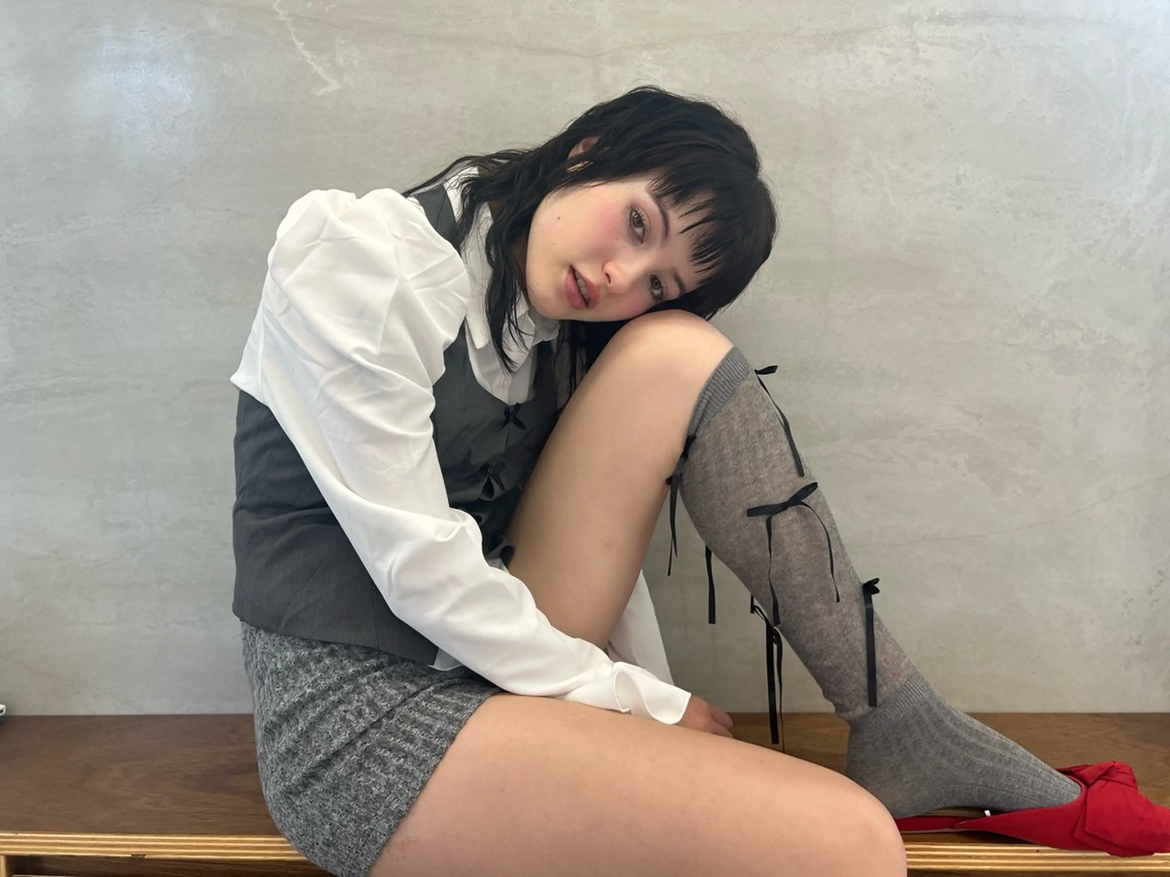 ミディアム カット パーマ ｻｶﾓﾄ ﾅｵﾐのヘアスタイル