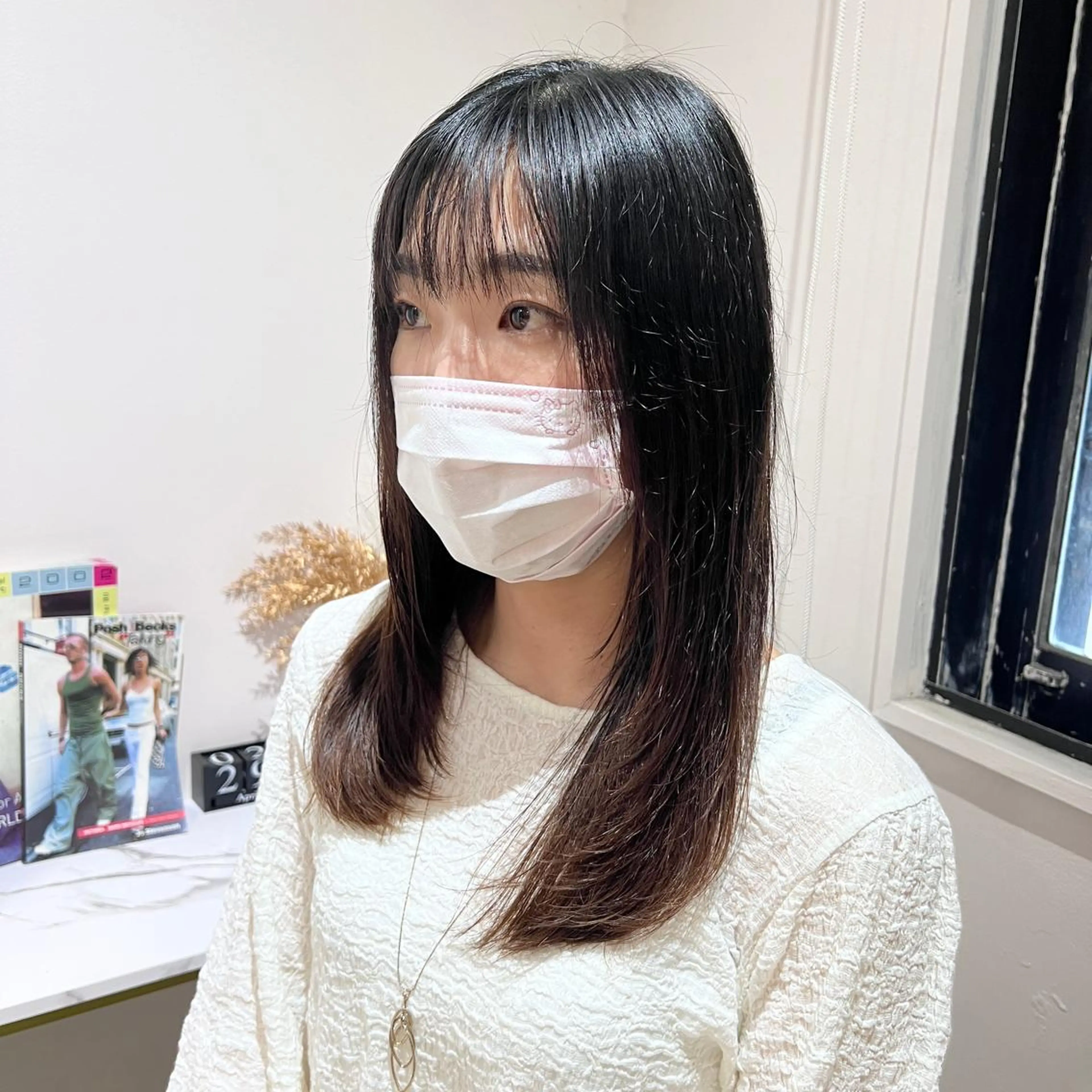 ミディアム ミディアムレイヤー レイヤーカット 髪質改善/韓国ヘア 顔まわり特化yutoのヘアスタイル