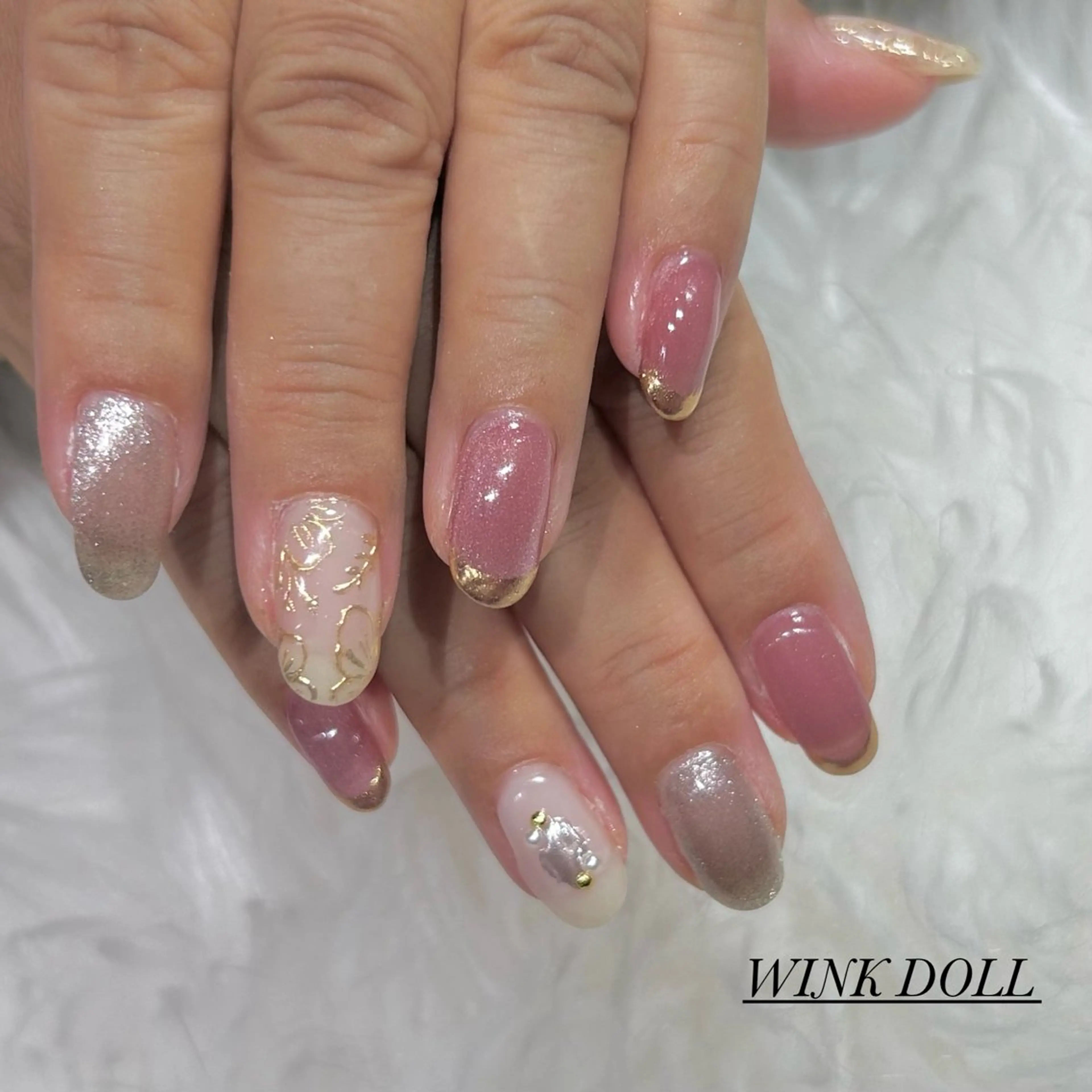ネイル ハンドネイル WINK DOLL 🌹MIRAIのネイルデザイン