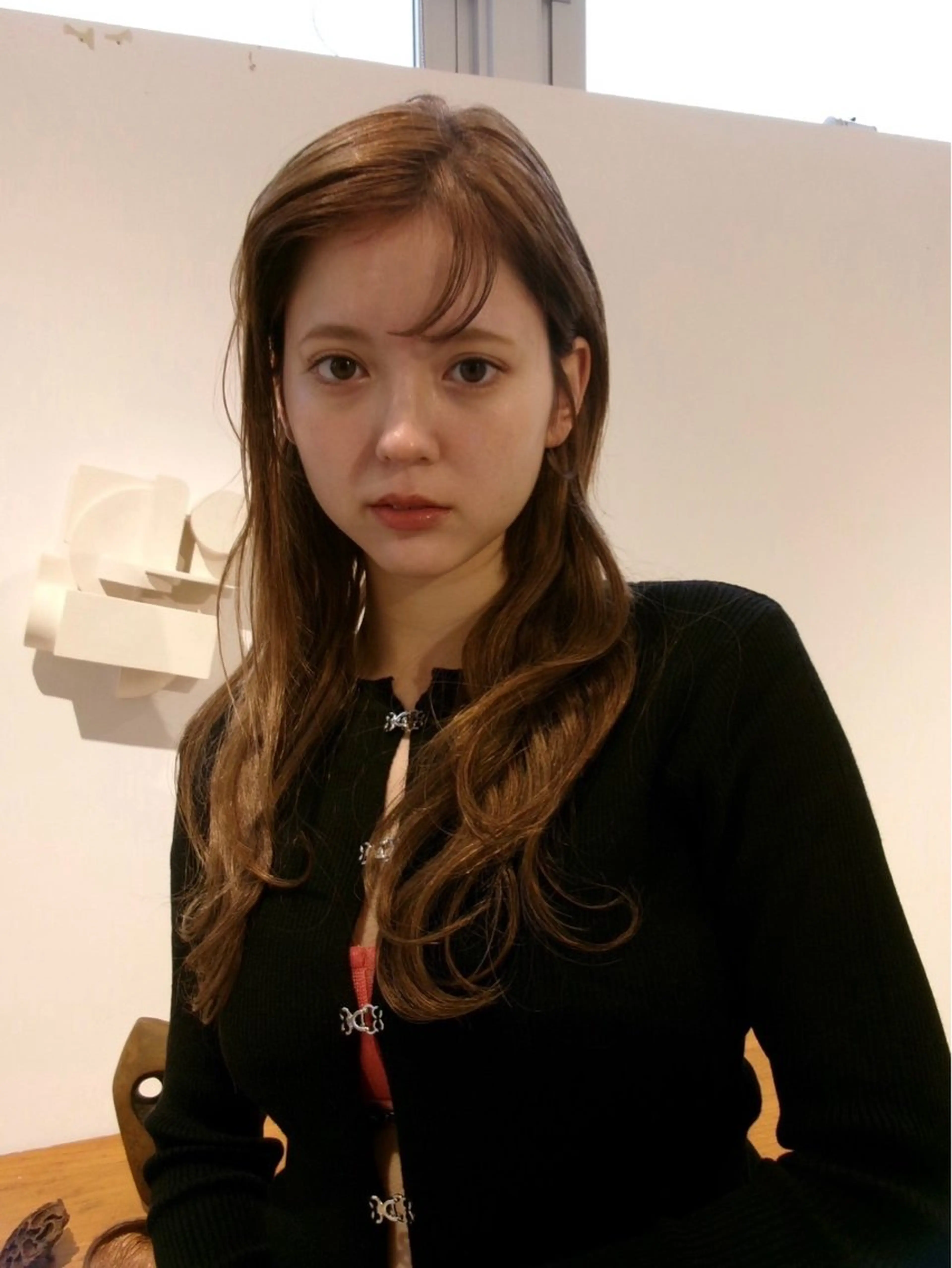 ロング カラー ヘアカラー ヘアセット 森田遥奈/透明感カラ ー/似合わせカットのヘアスタイル