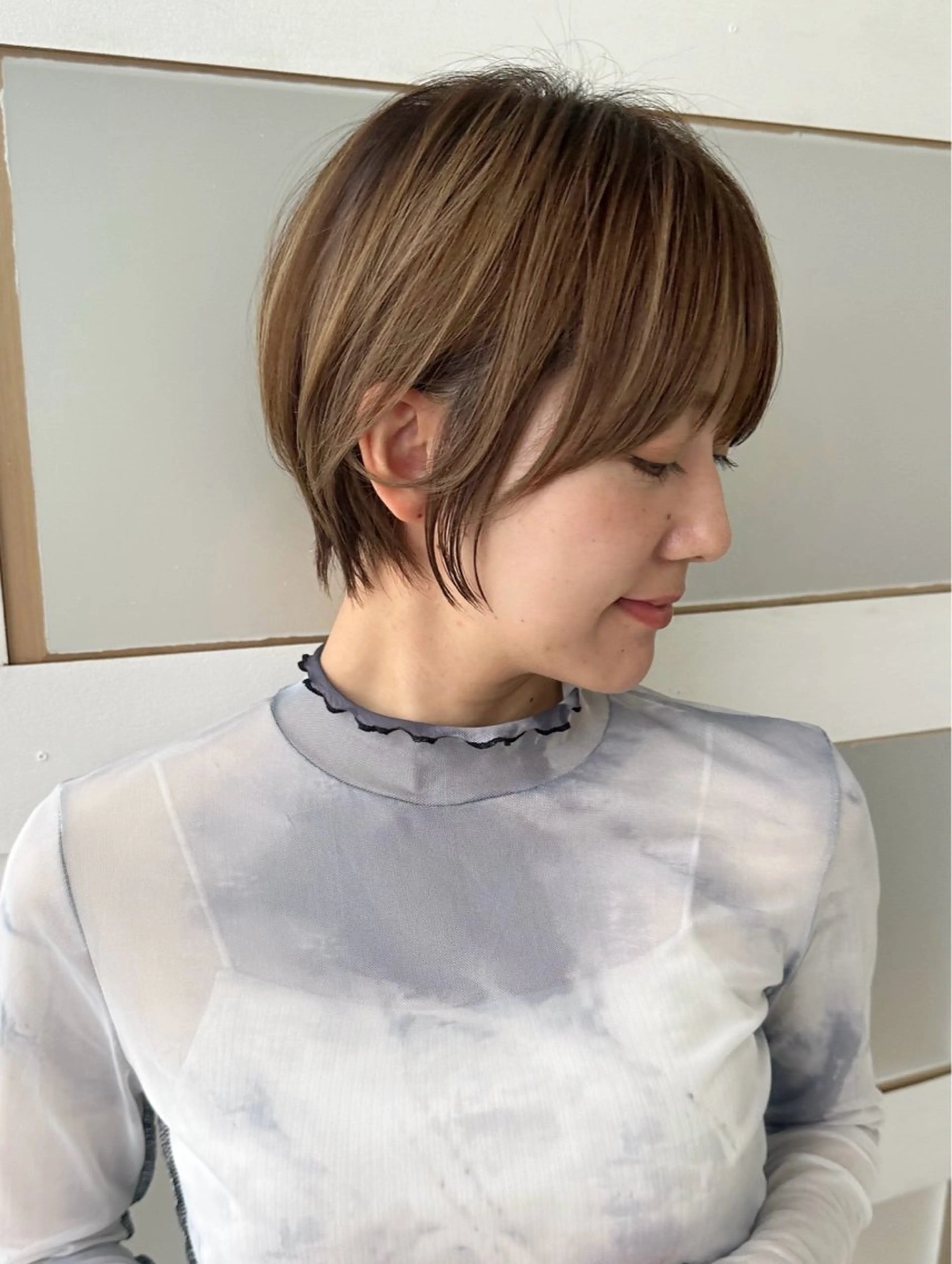ショート 縮毛矯正/ショート/ レイヤー/畑中正敏のヘアスタイル
