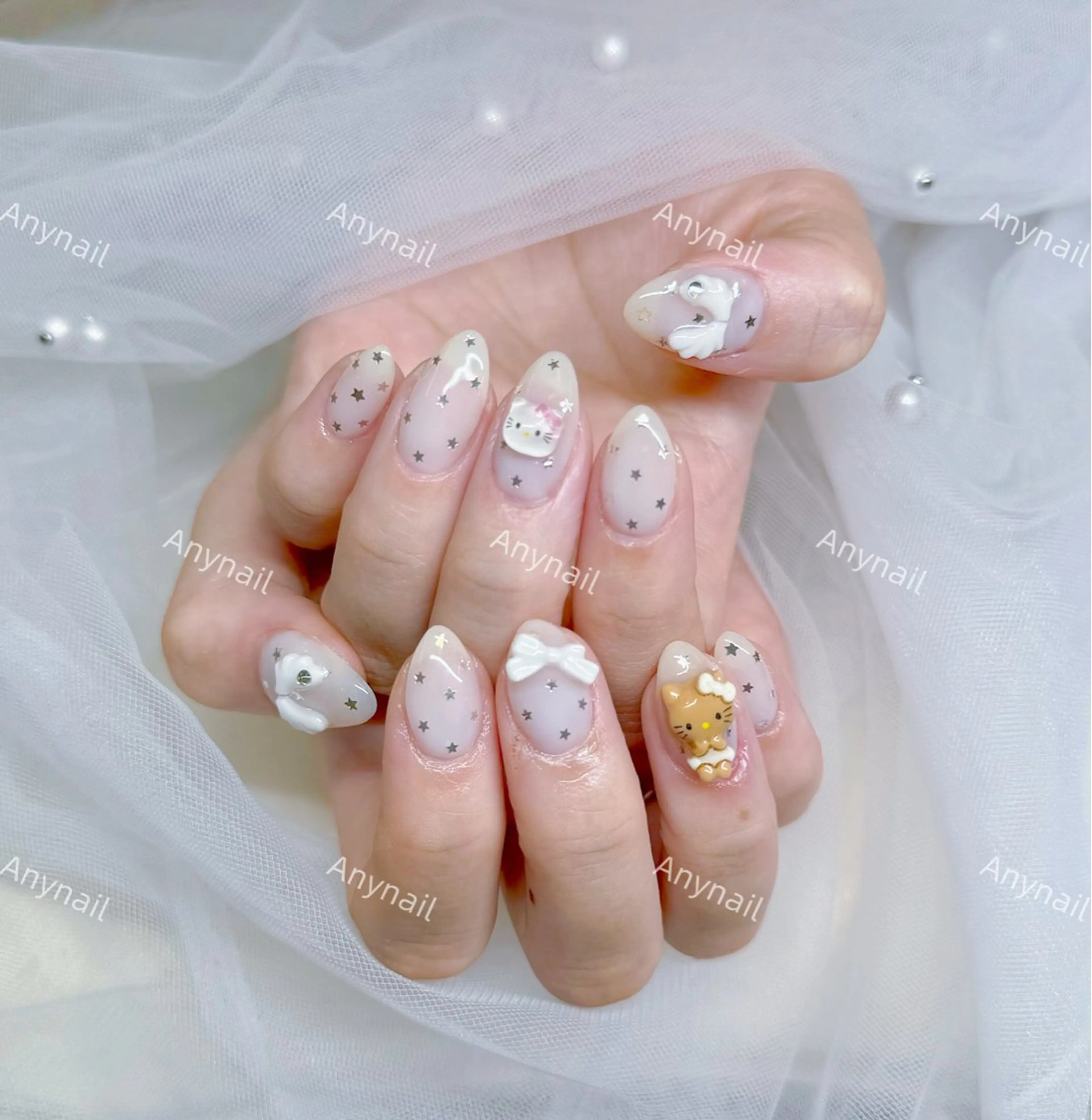 ネイル フットネイル ジェルネイル 韓国ネイル ラメ(グリッター) ラメグラデーション ハンドネイル Any nail新大久保店のネイルデザイン